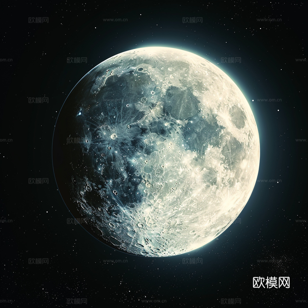 月球灯星球月亮陨石表表面