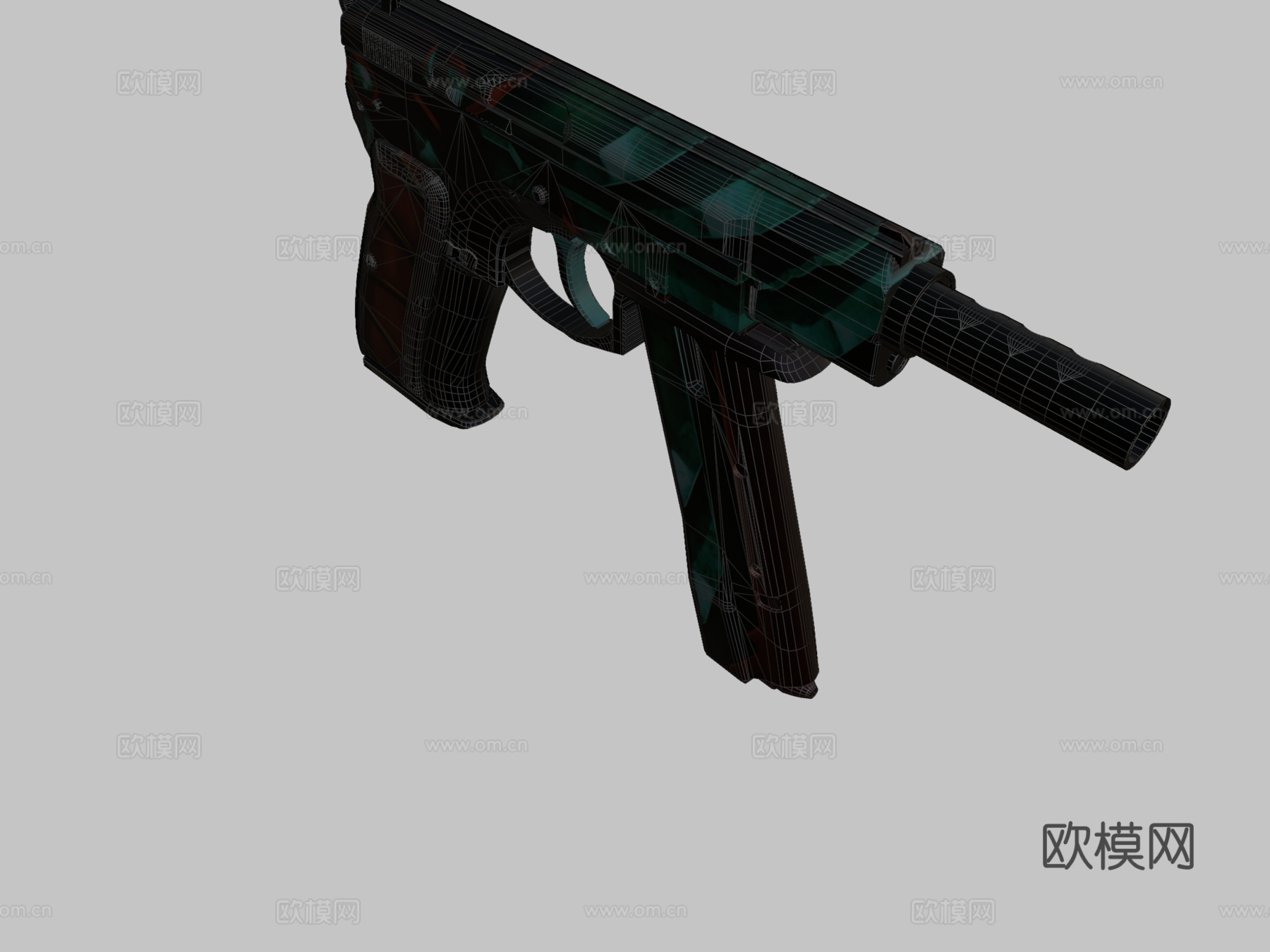 CZ75自动-翡翠3d模型