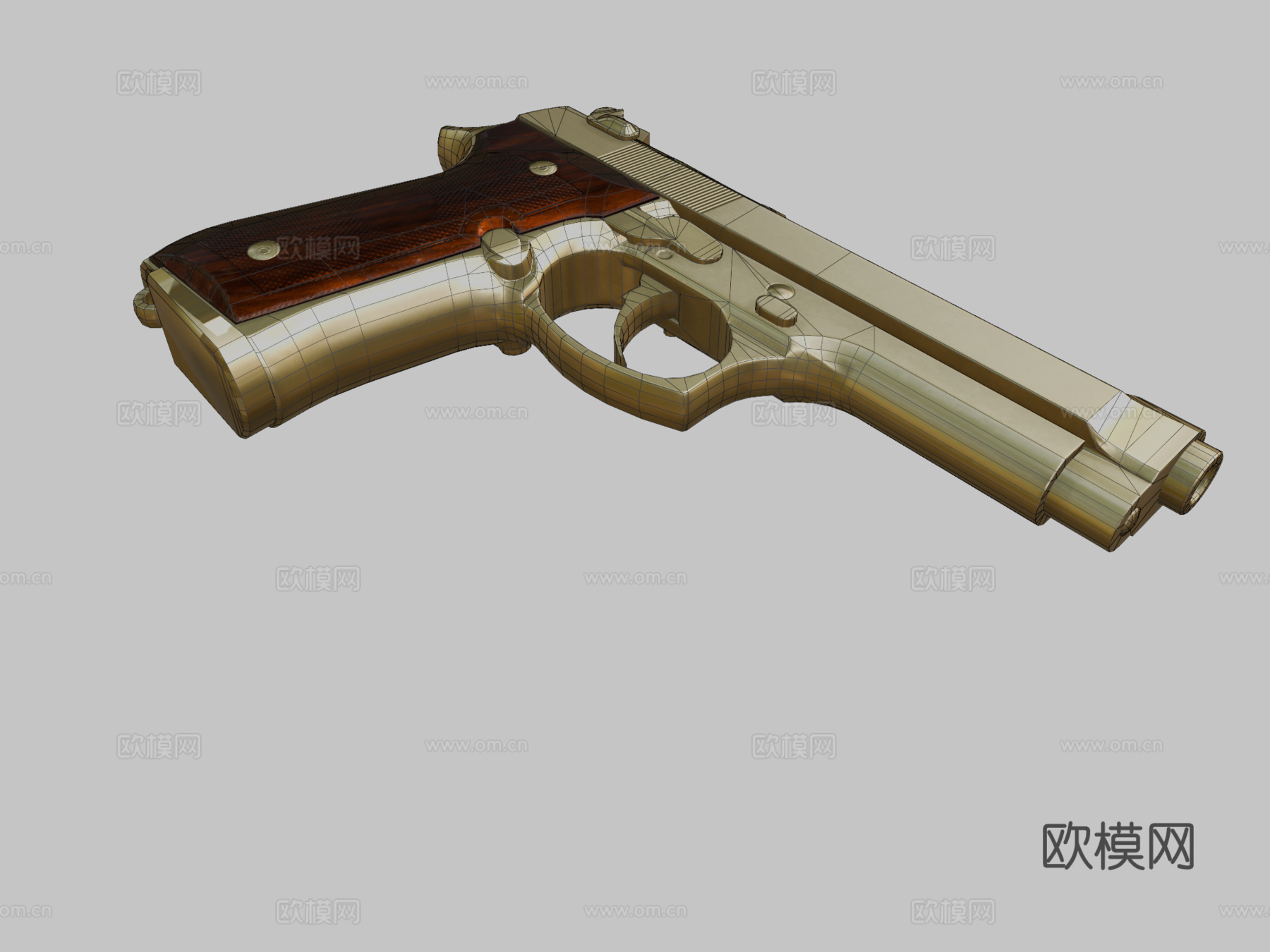 镀金-P92-PUBG3d模型