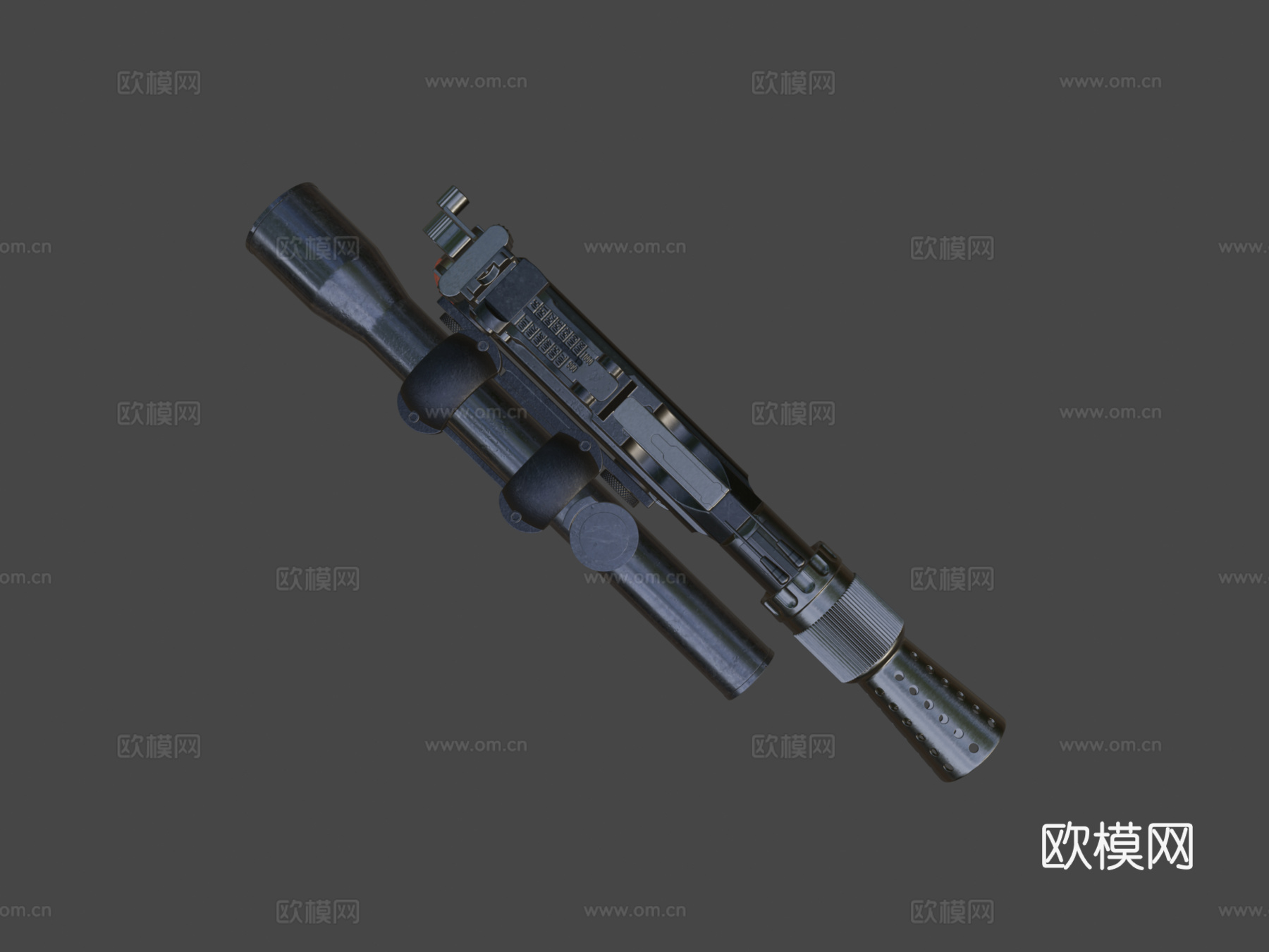 汉·索罗的DL-44重型爆破枪3d模型