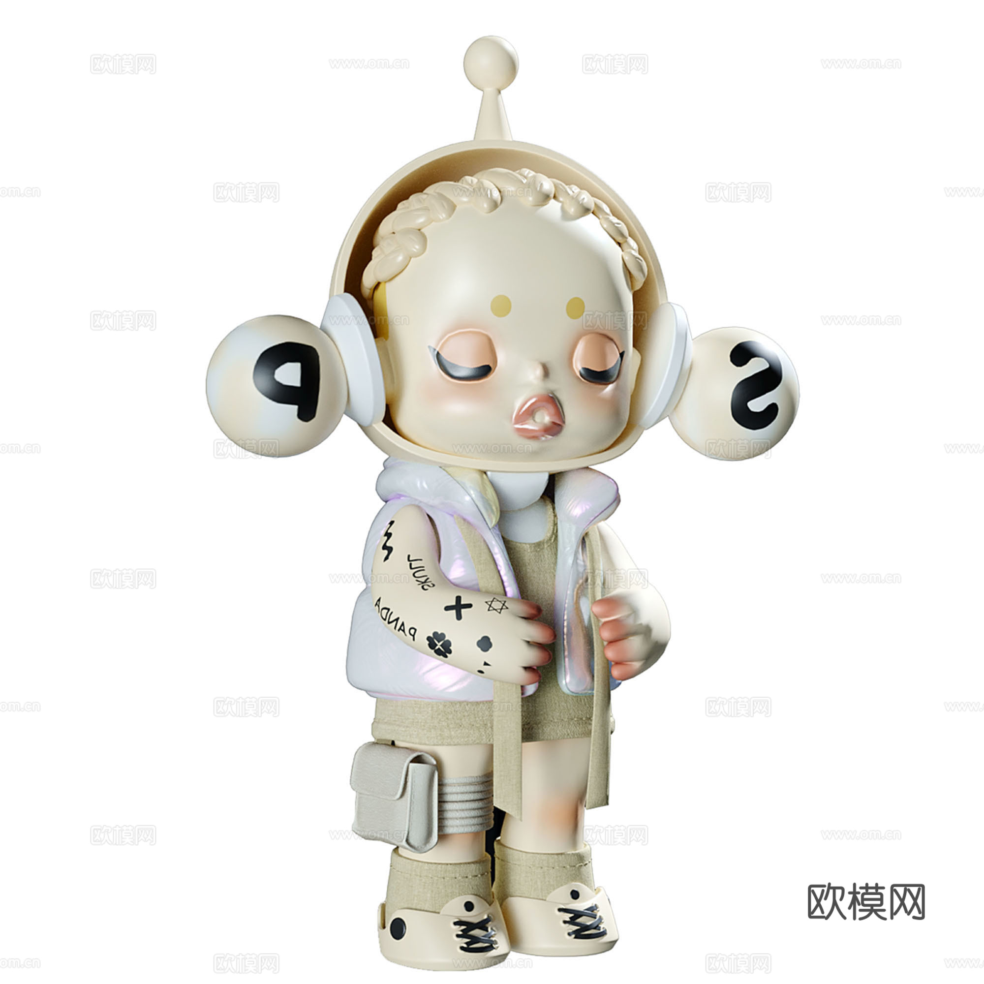 现代玩偶摆件su模型