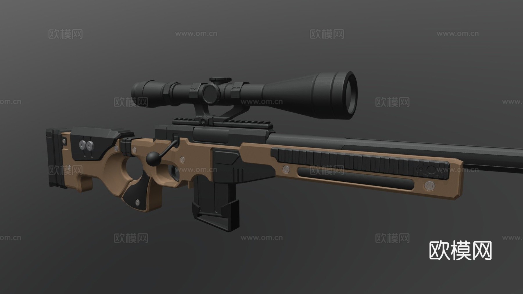 灌木大师L96A9 SOPMOD-13d模型