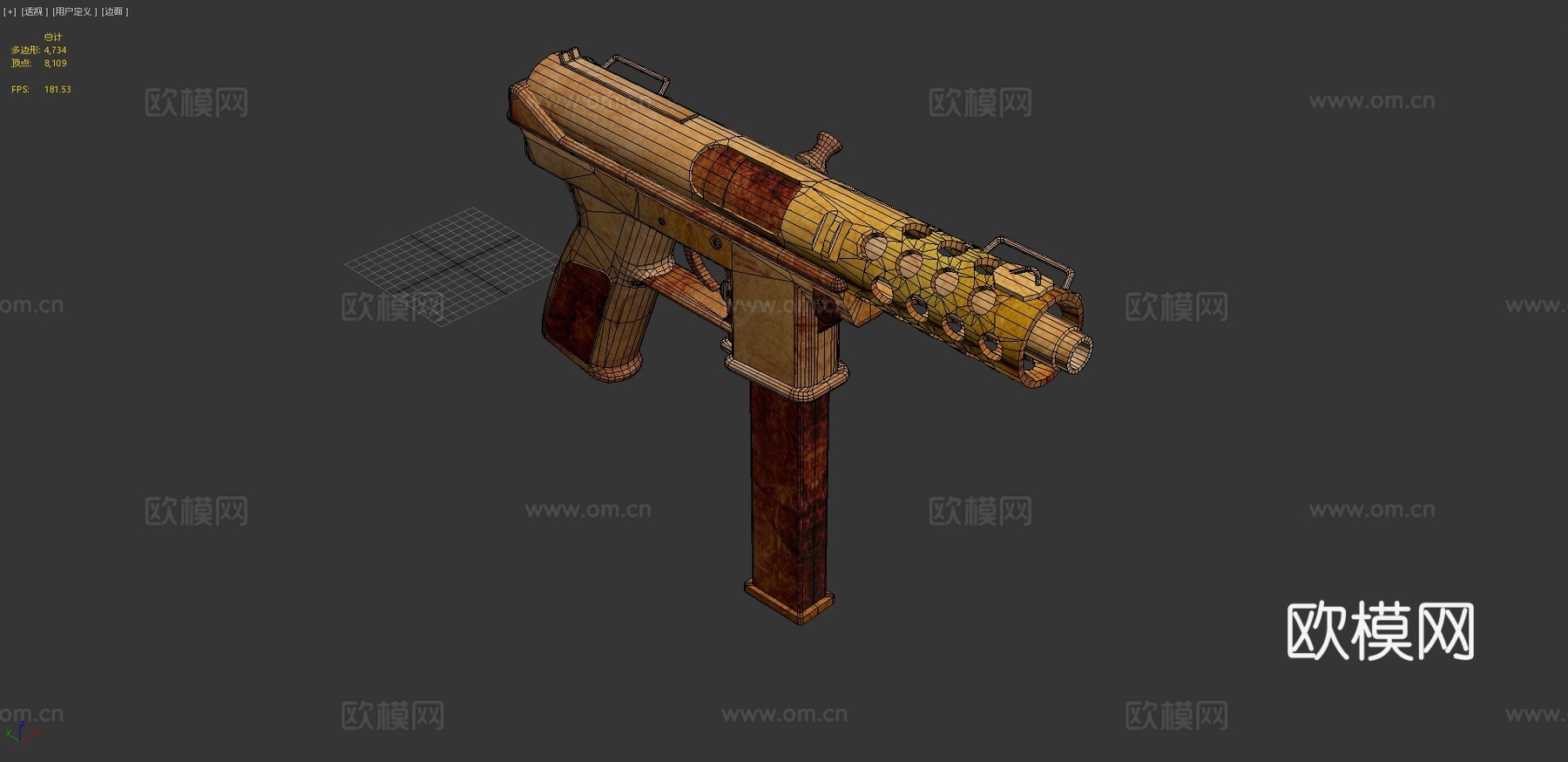 Tec-9-复古版3d模型