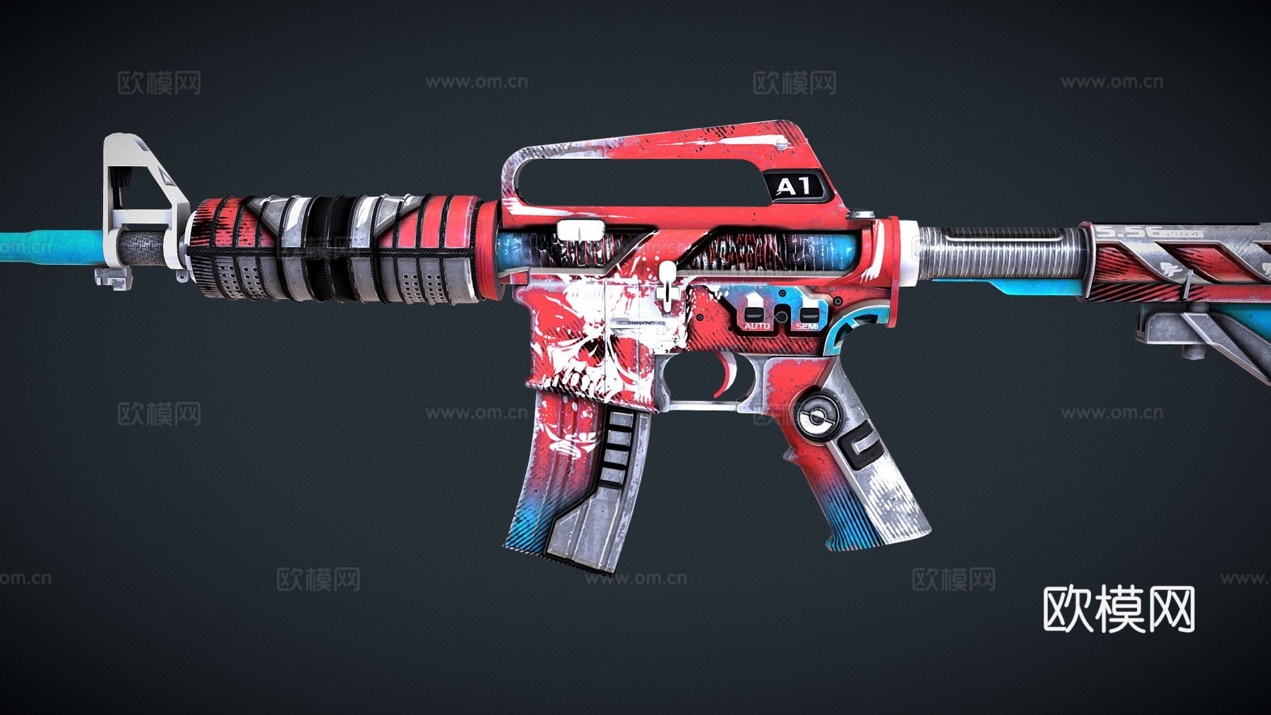 M4A1-S-死亡均衡者3d模型