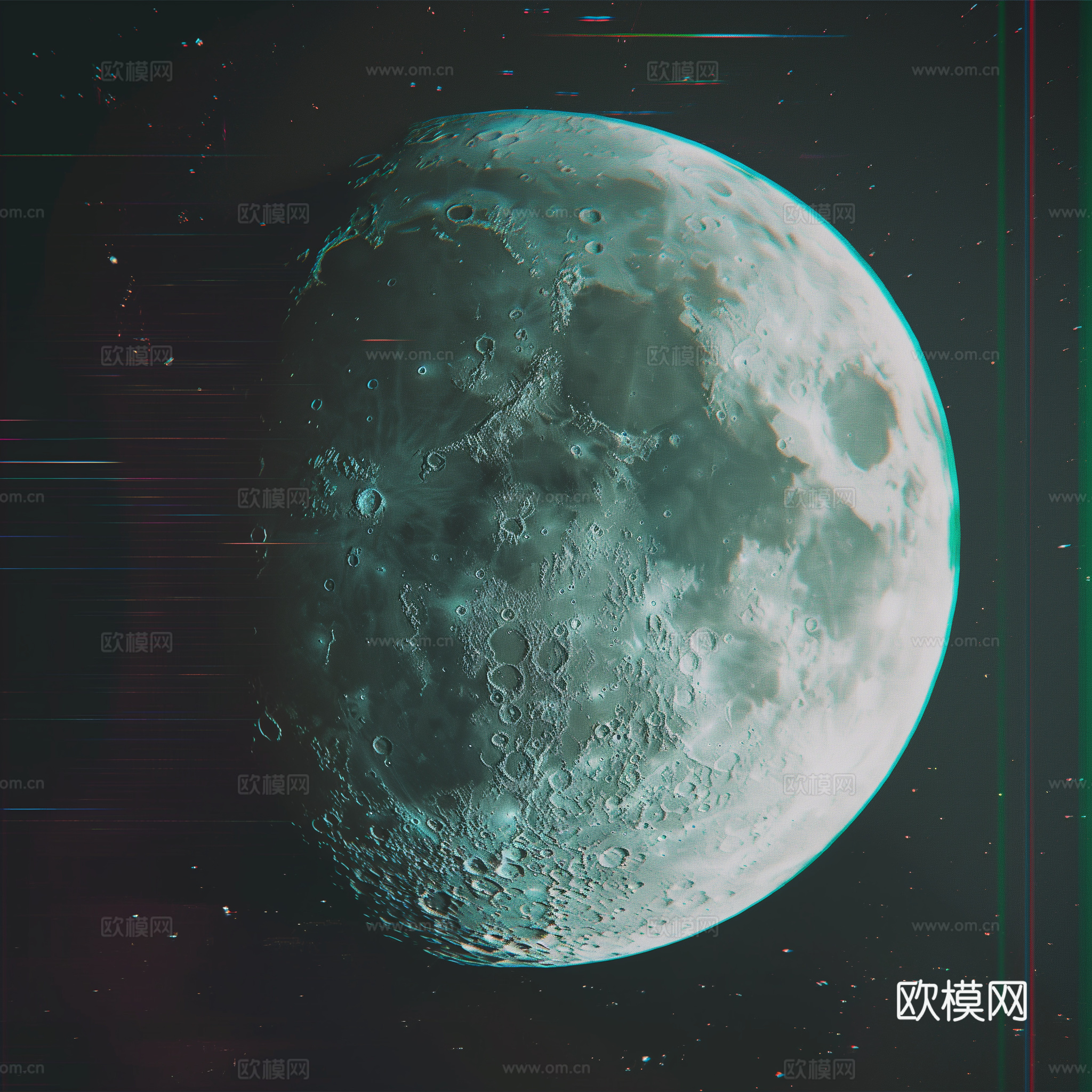 月球灯星球月亮陨石表表面