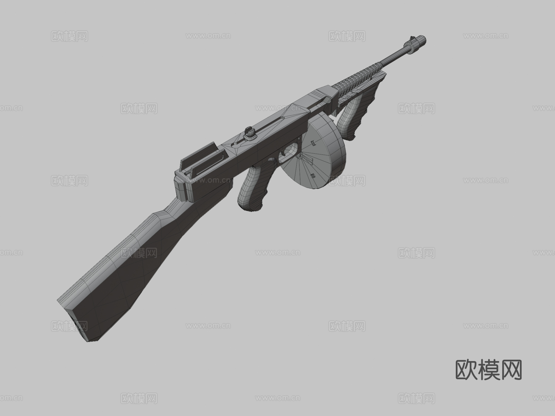 M1928A1汤姆逊(汤米枪)3d模型