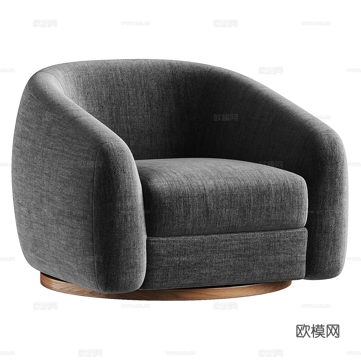 现代意式轻奢布艺休闲沙发3d模型
