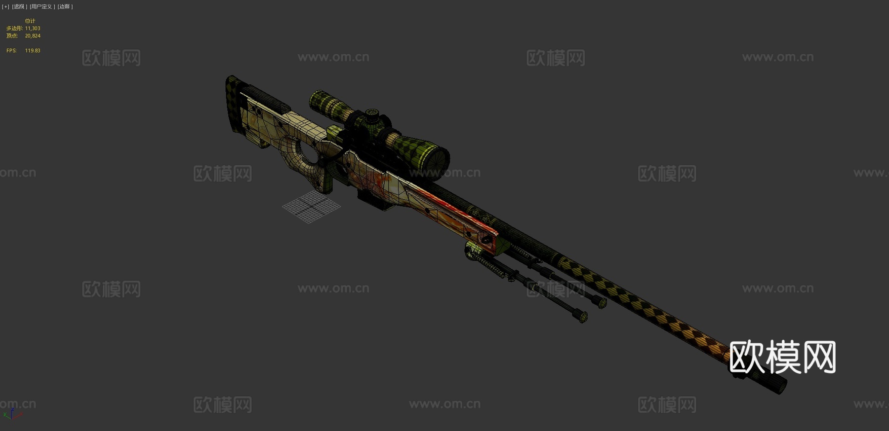 原版AWP-龙之传说3d模型
