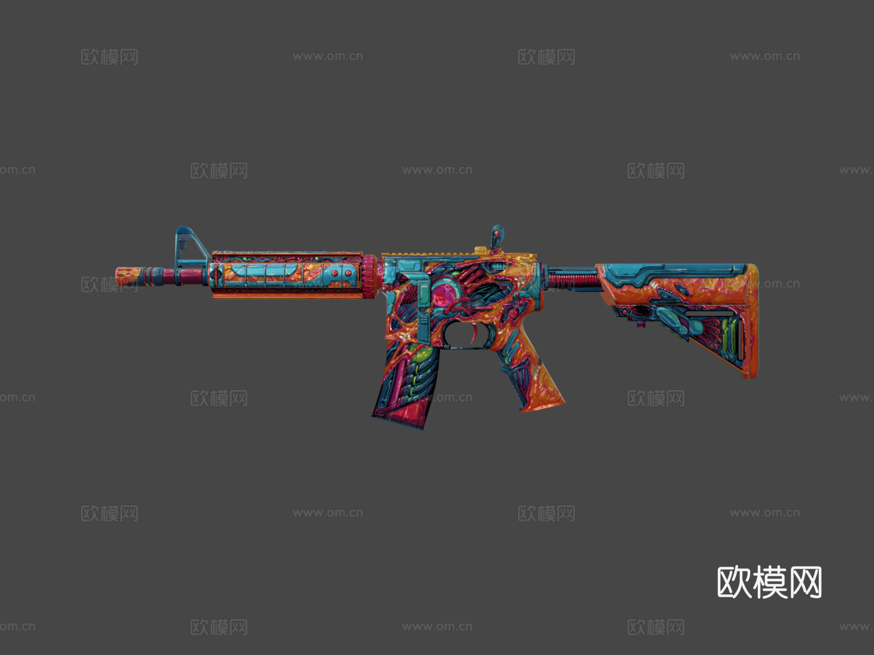 M4A4-生物战3d模型