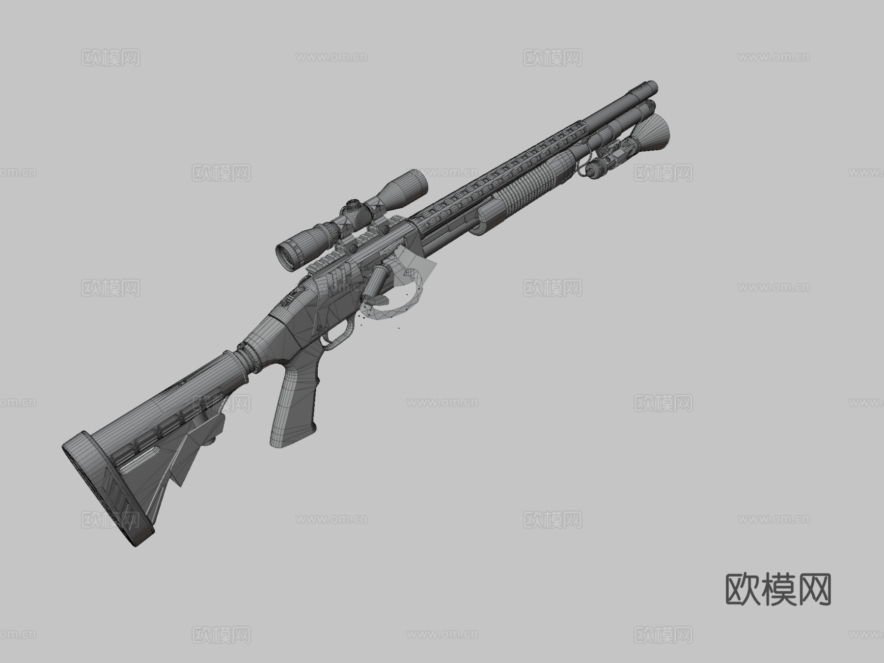 莫斯伯格590战术3d模型