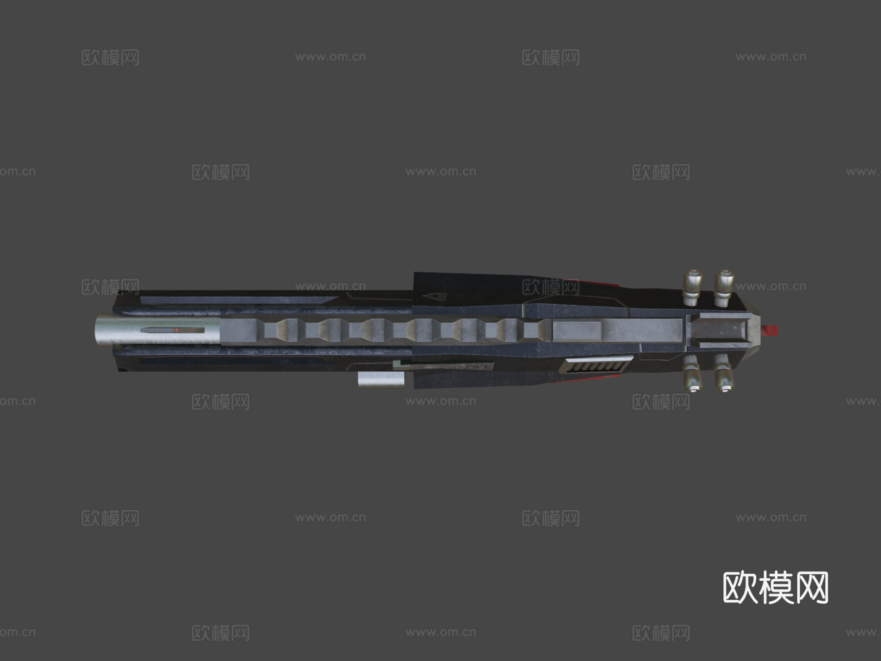 武器-红兜帽枪3d模型