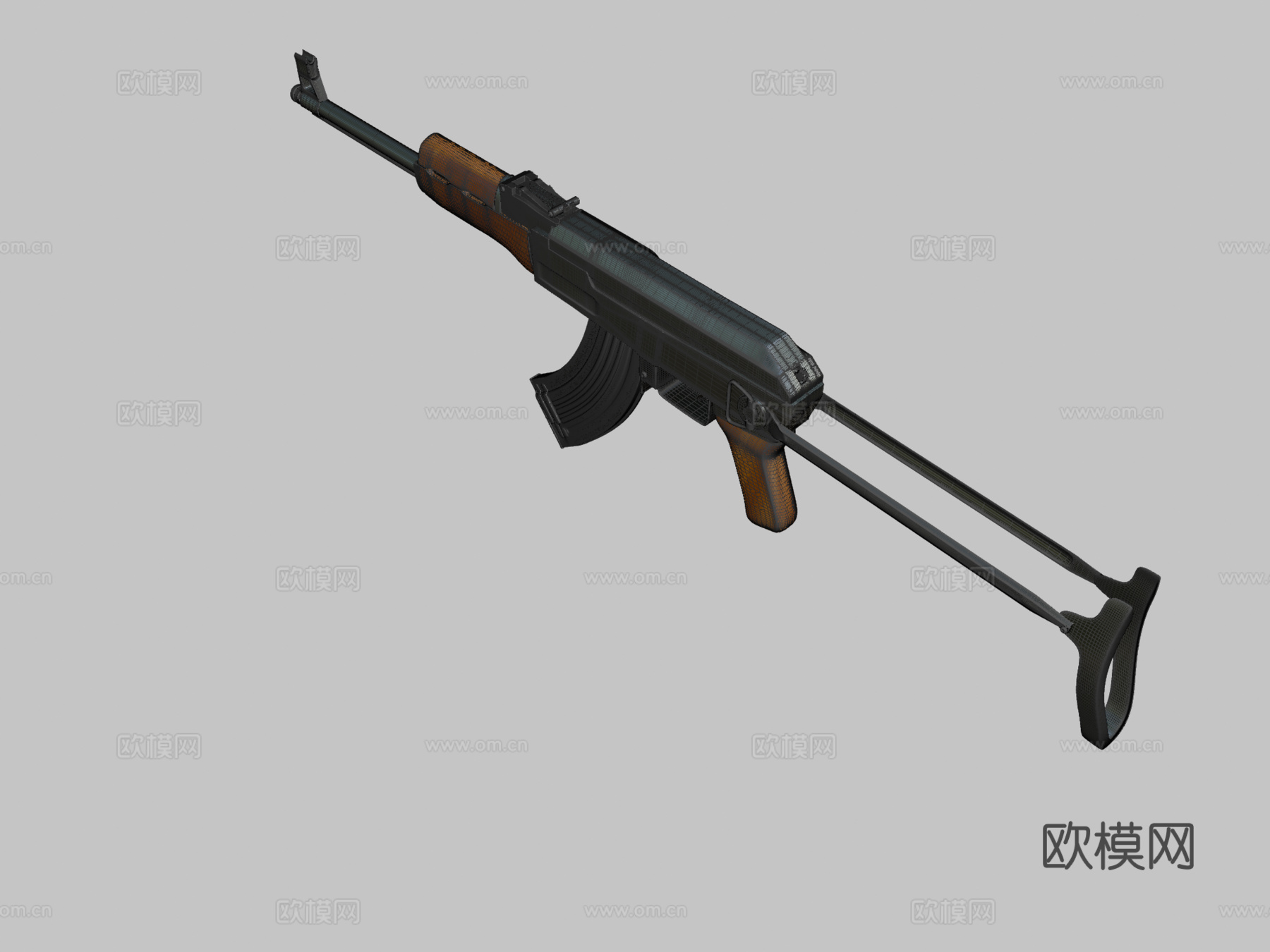 AK-47步枪3d模型