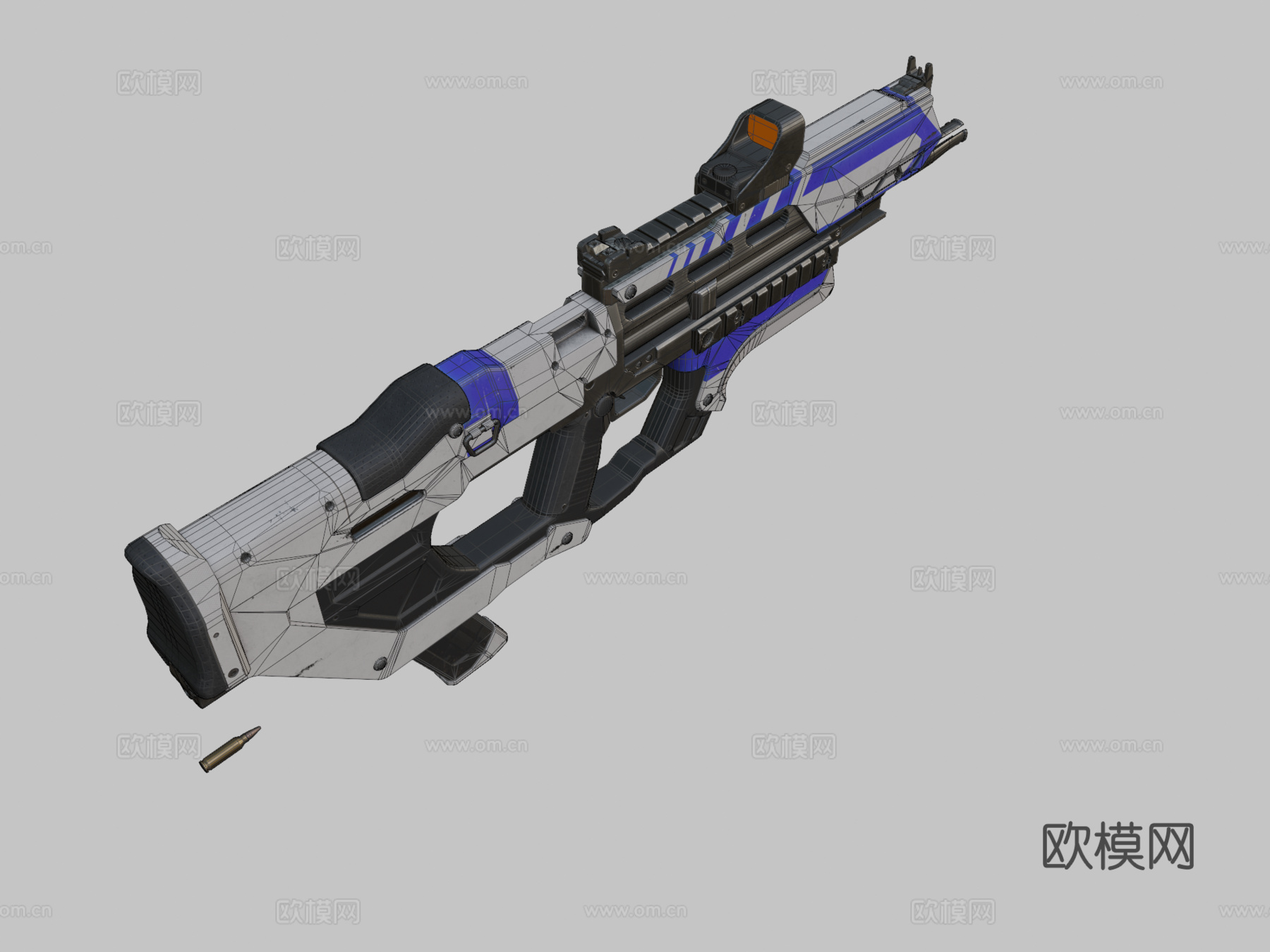 射击麦格枪(SMG)3d模型