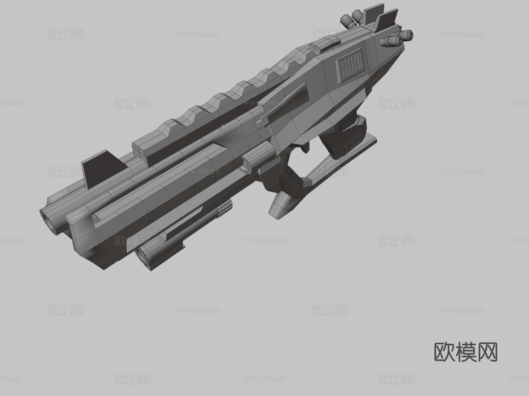 武器-红兜帽枪3d模型