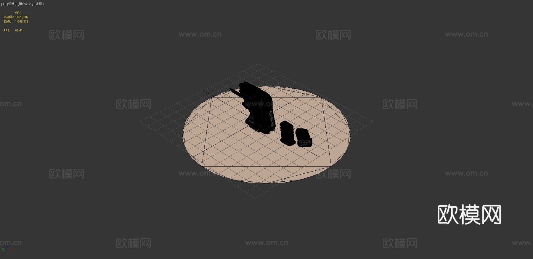 双管能量手枪3d模型