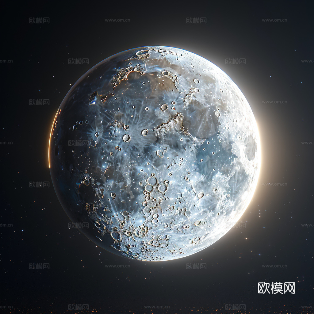 月球灯星球月亮陨石表表面