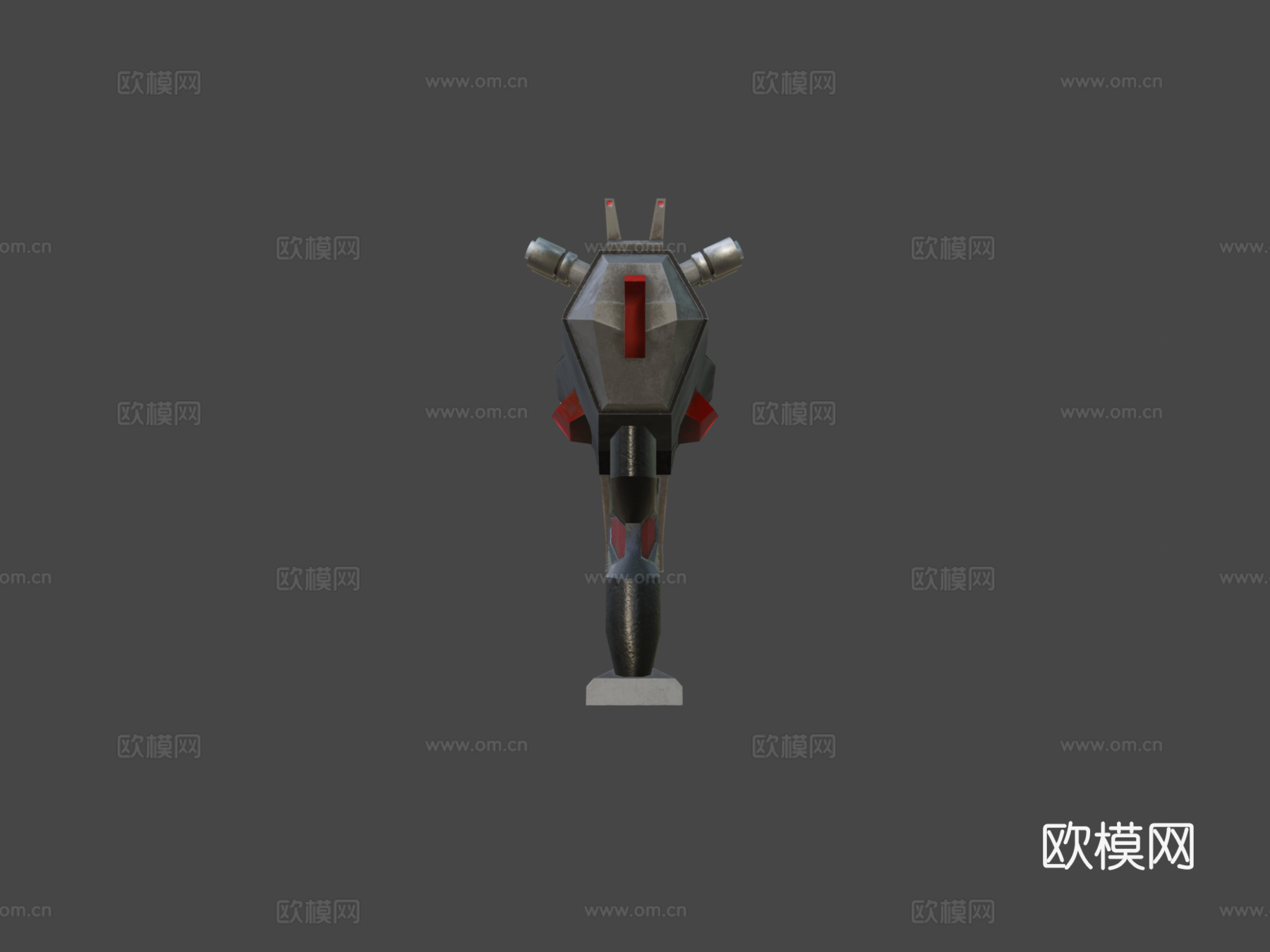 武器-红兜帽枪3d模型