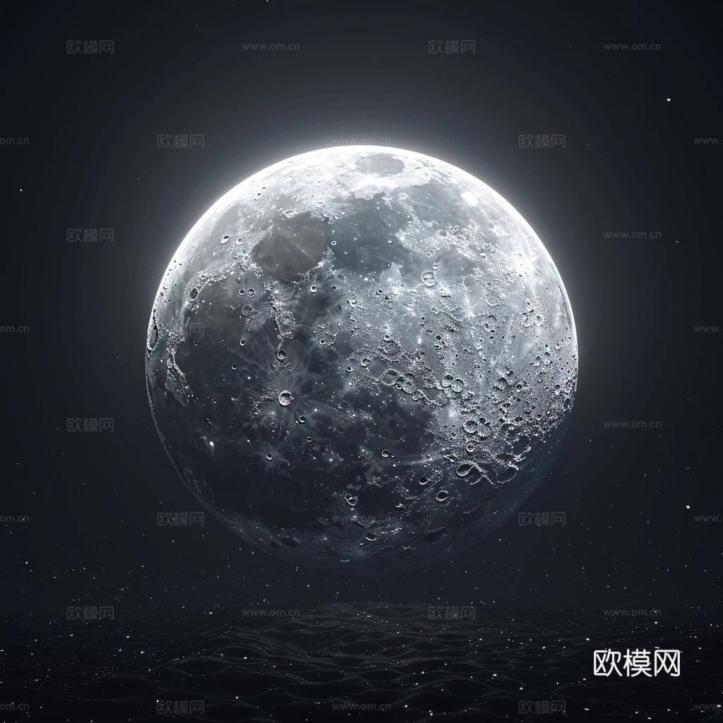月球灯星球月亮陨石表表面