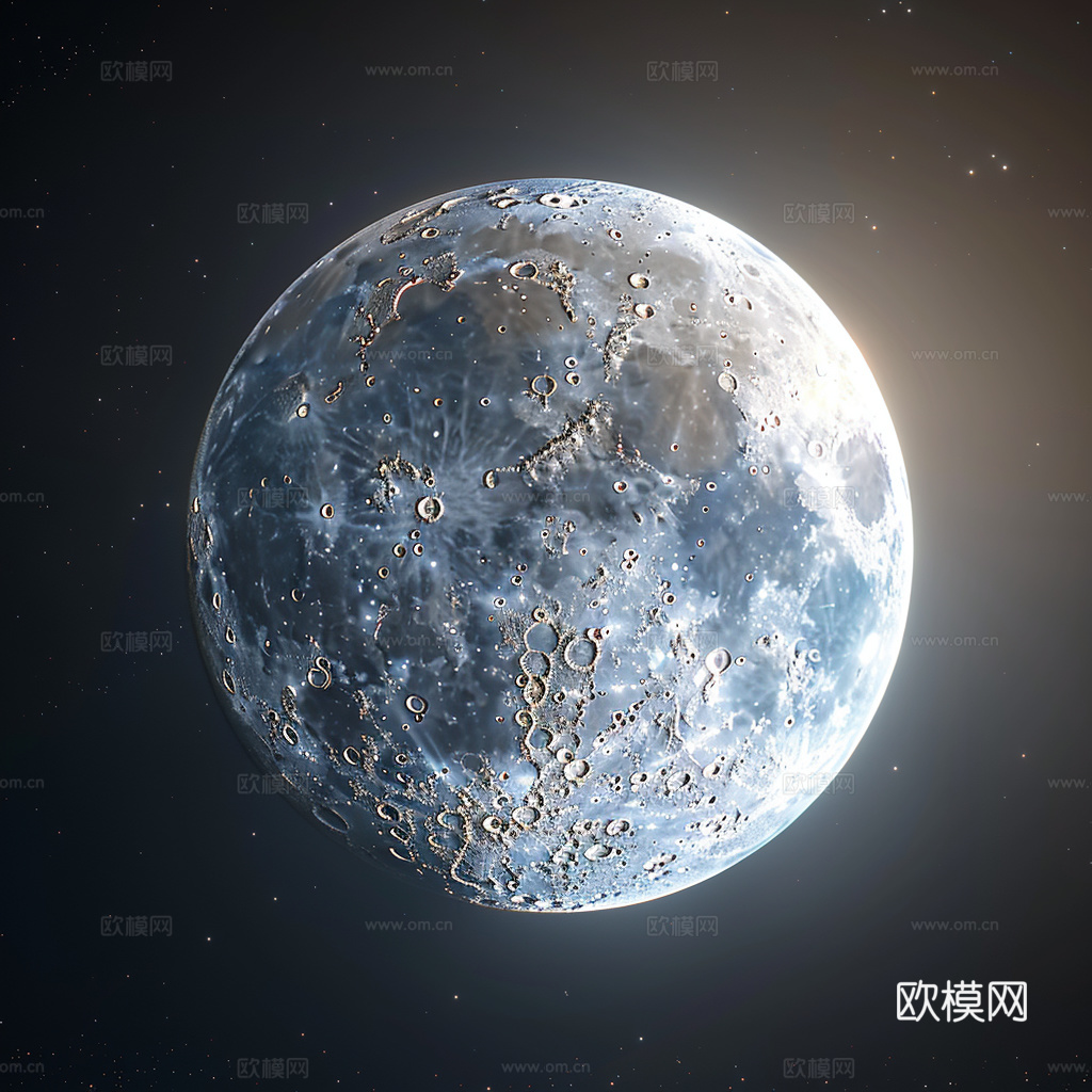 月球灯星球月亮陨石表表面