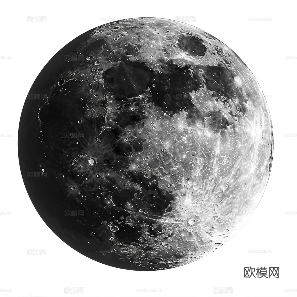 月球灯星球月亮陨石表表面