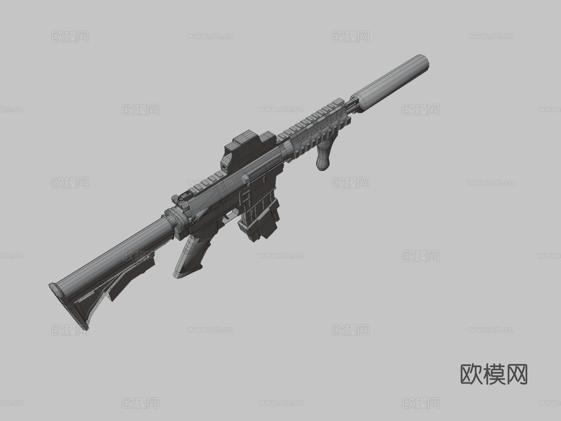 M4A1特种作战改进型3d模型