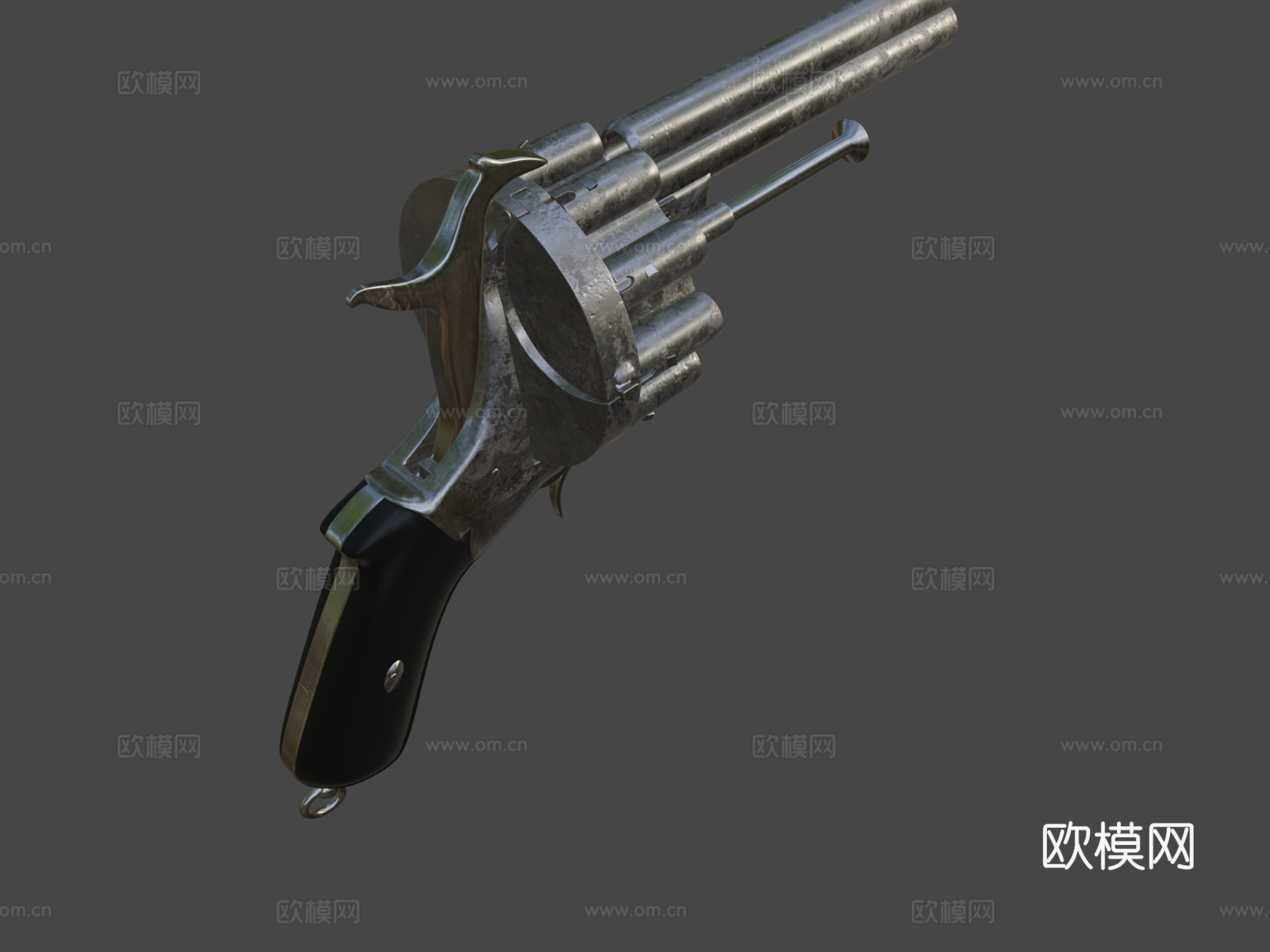 勒福舍左轮(20发双管)3d模型