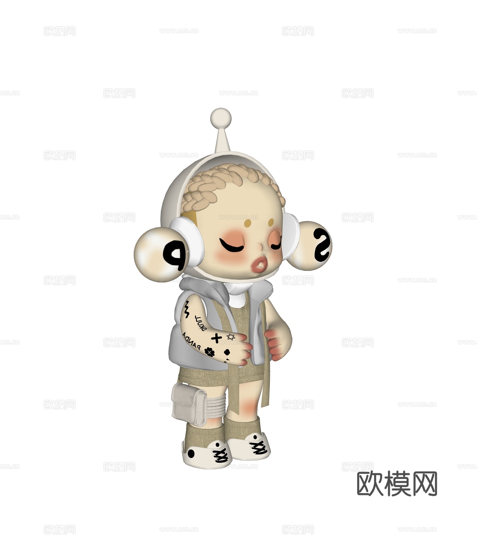 现代玩偶摆件su模型
