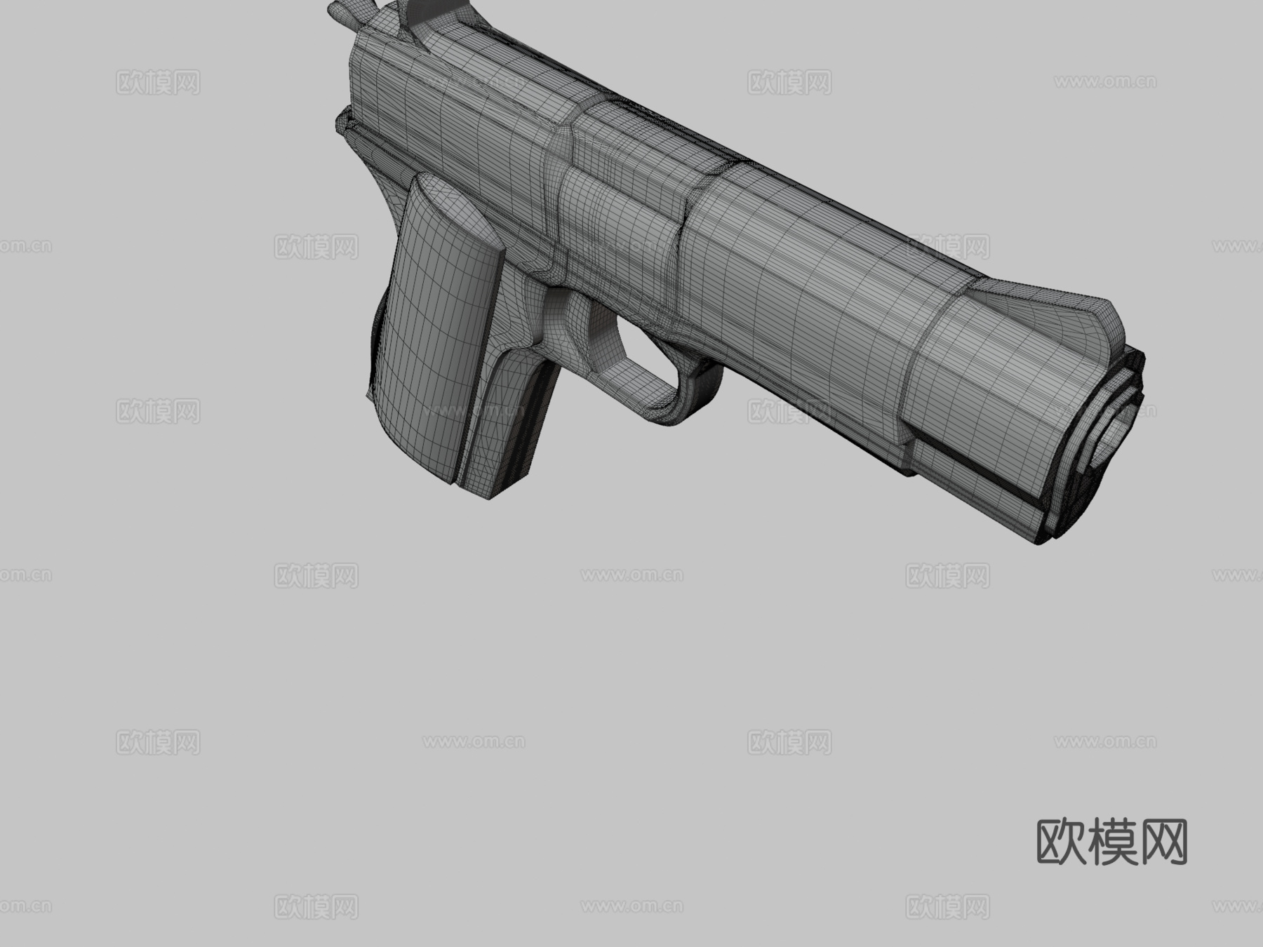 将官M15手枪3d模型