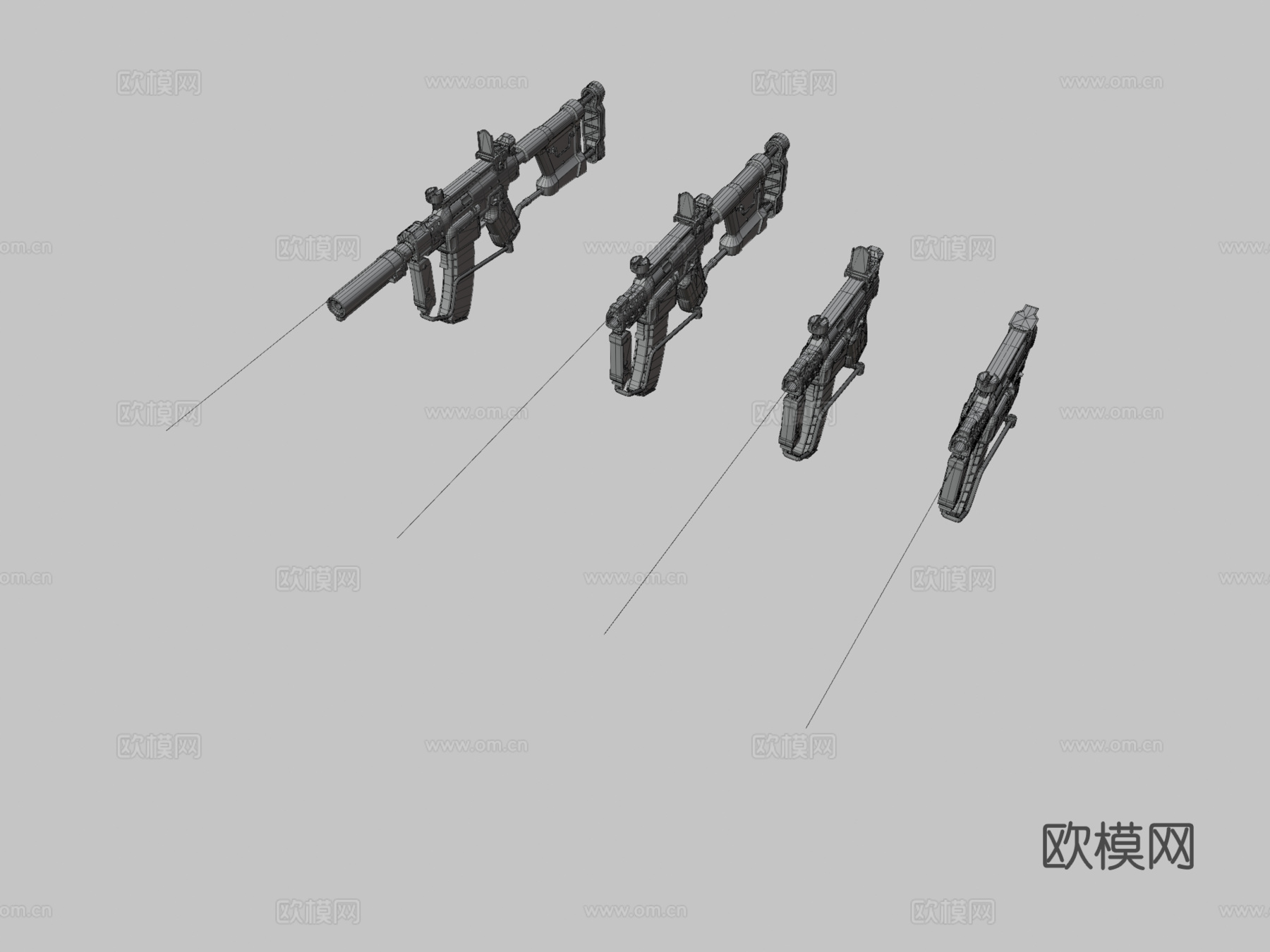 P47列队3d模型