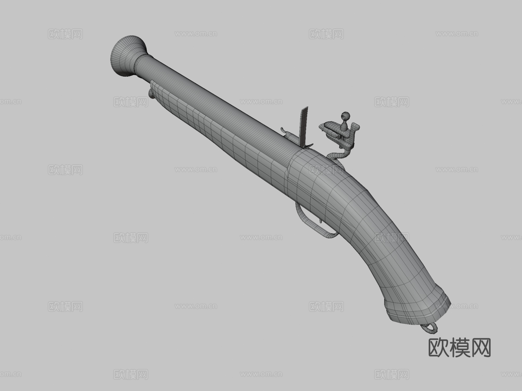 燧发枪3d模型