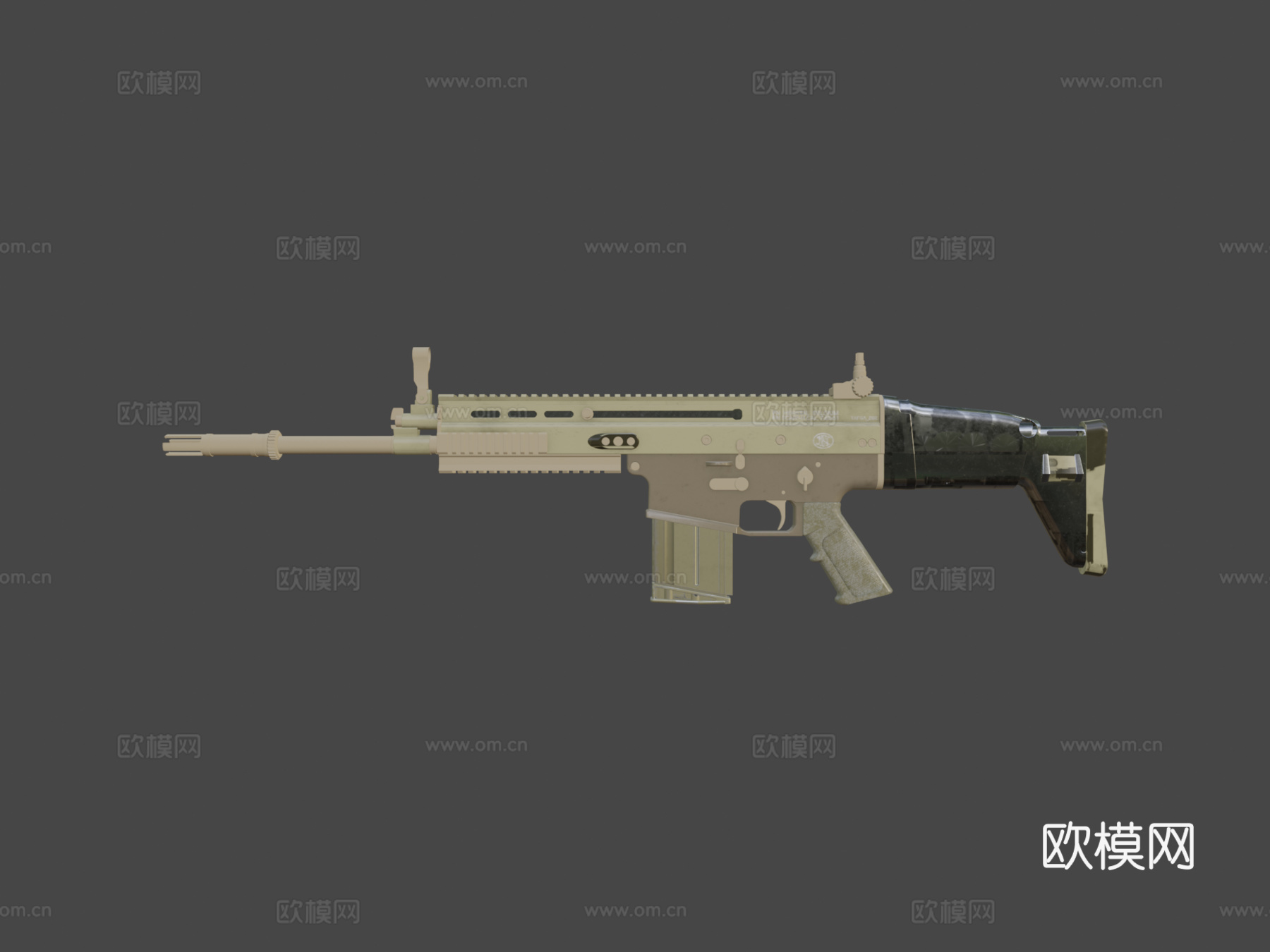 FN SCAR-H步枪3d模型