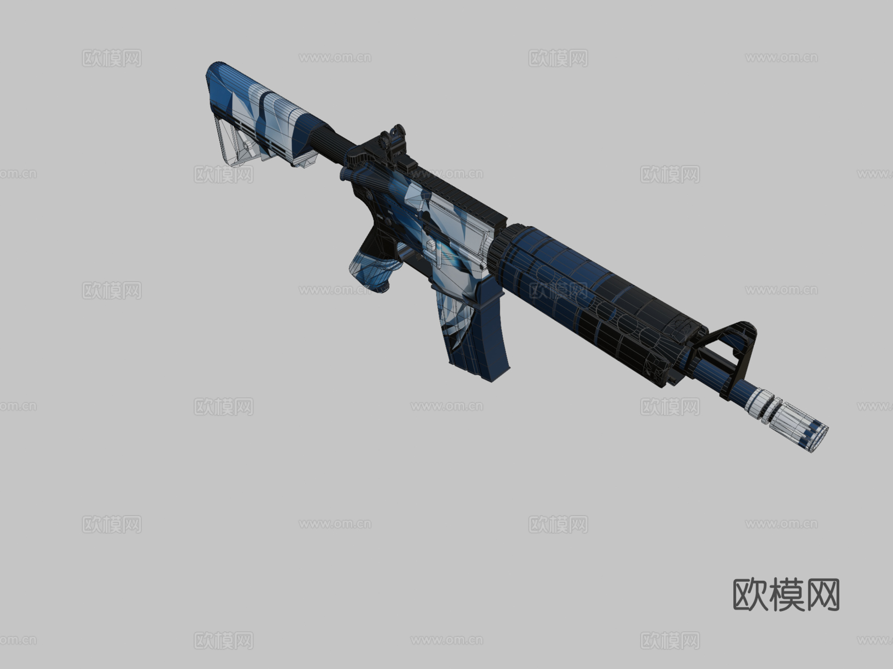 M4A1冰霜裂痕3d模型