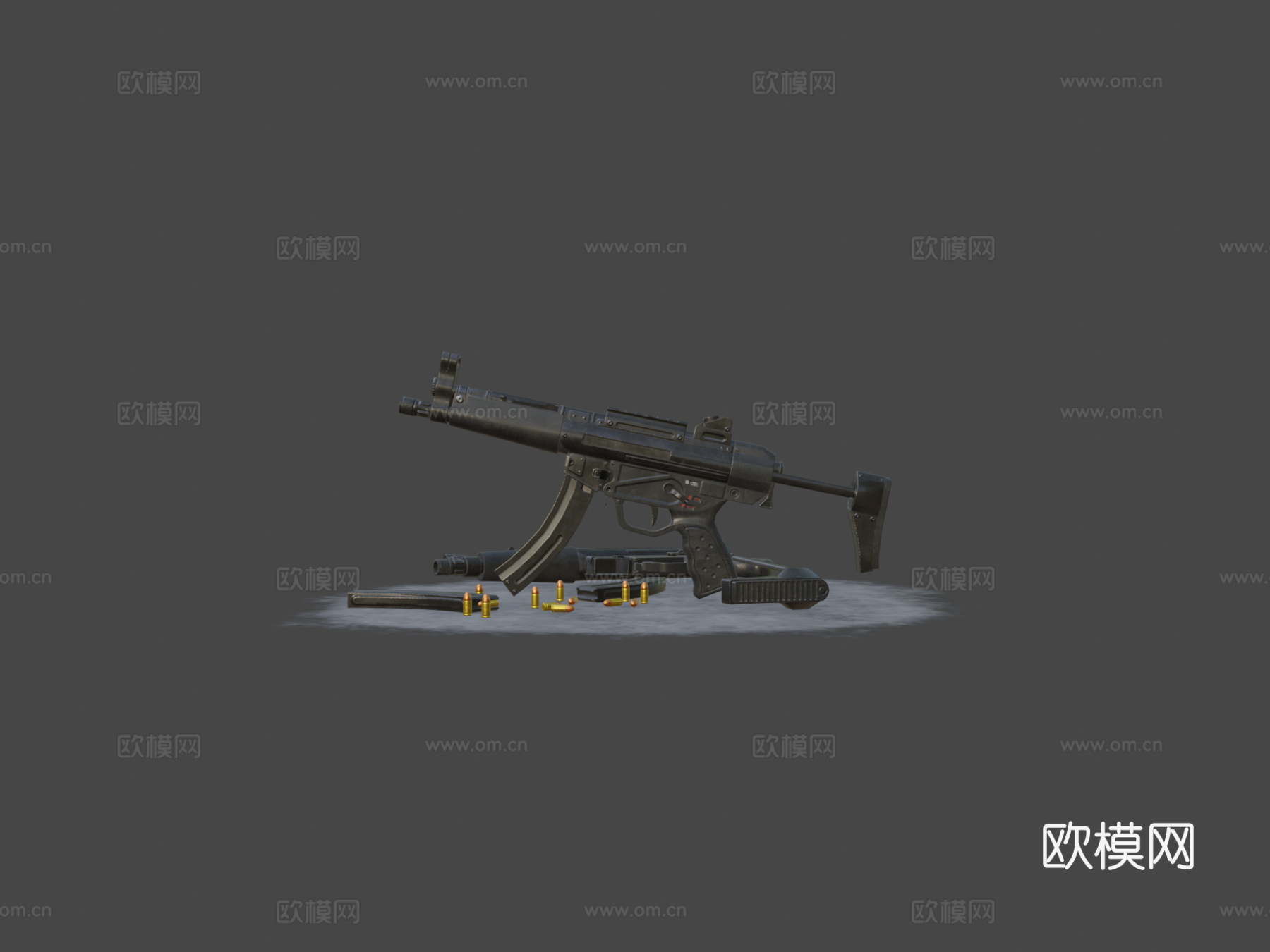 MP5冲锋枪3d模型