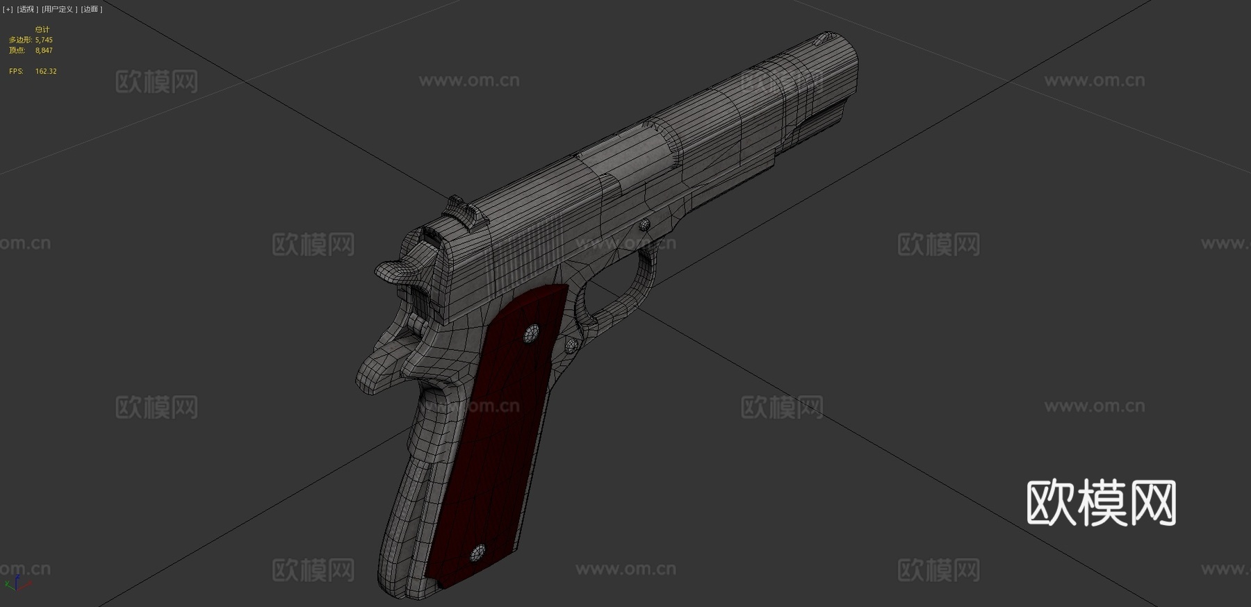M1911A1手枪3d模型