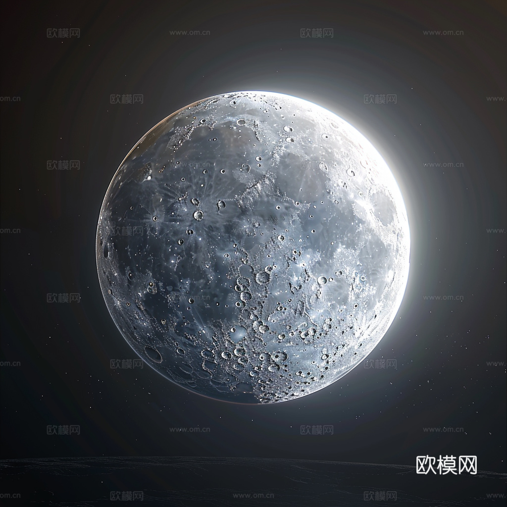 月球灯星球月亮陨石表表面