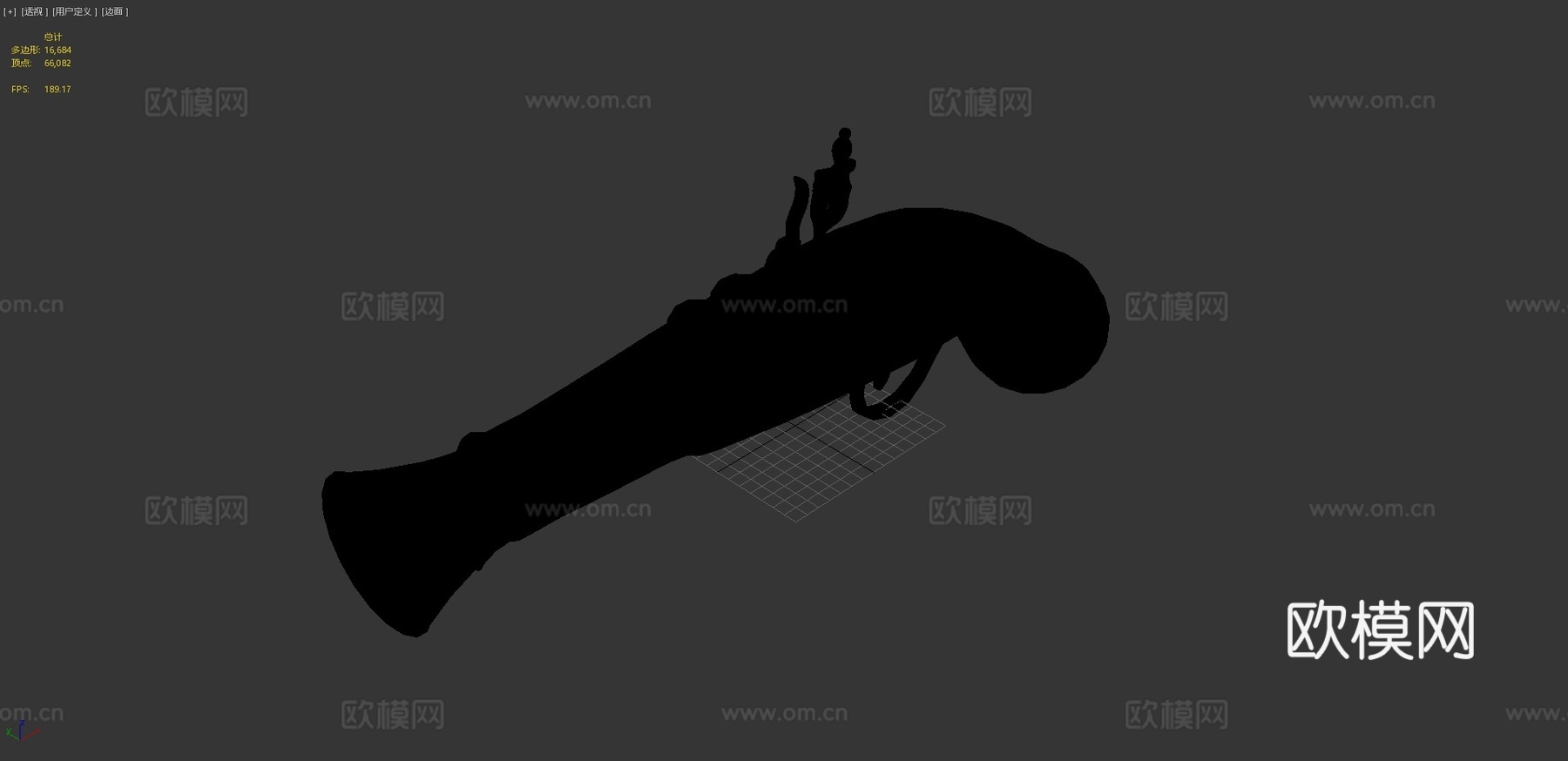 牛仔枪3d模型