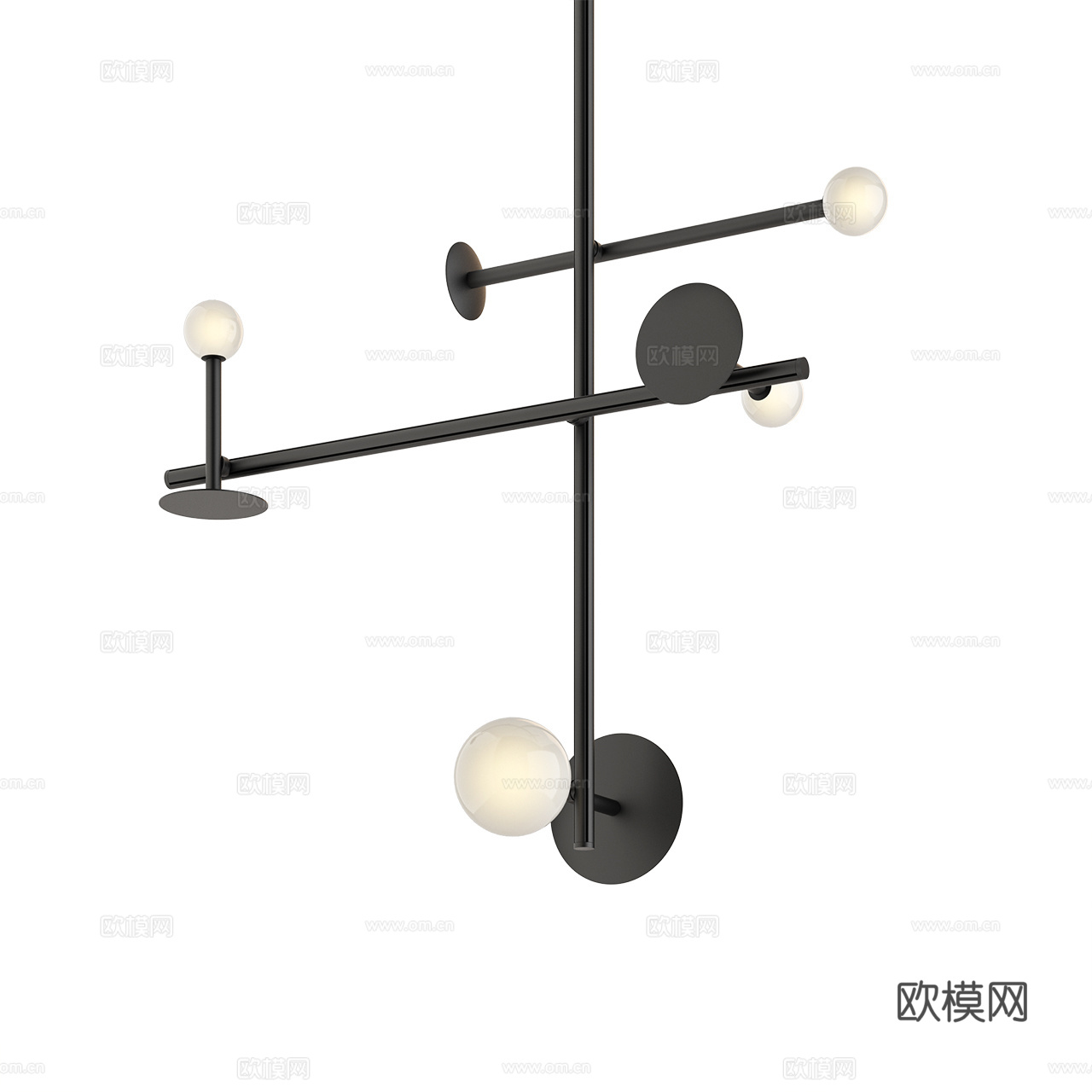 Rakumba 现代吊灯 极简吊灯 多头吊灯 简约吊灯3d模型