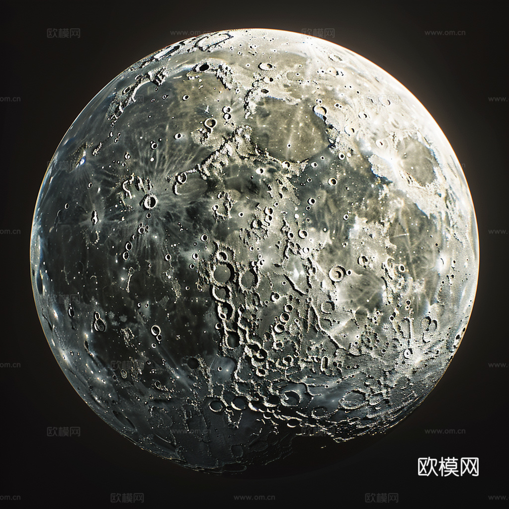 月球灯星球月亮陨石表表面