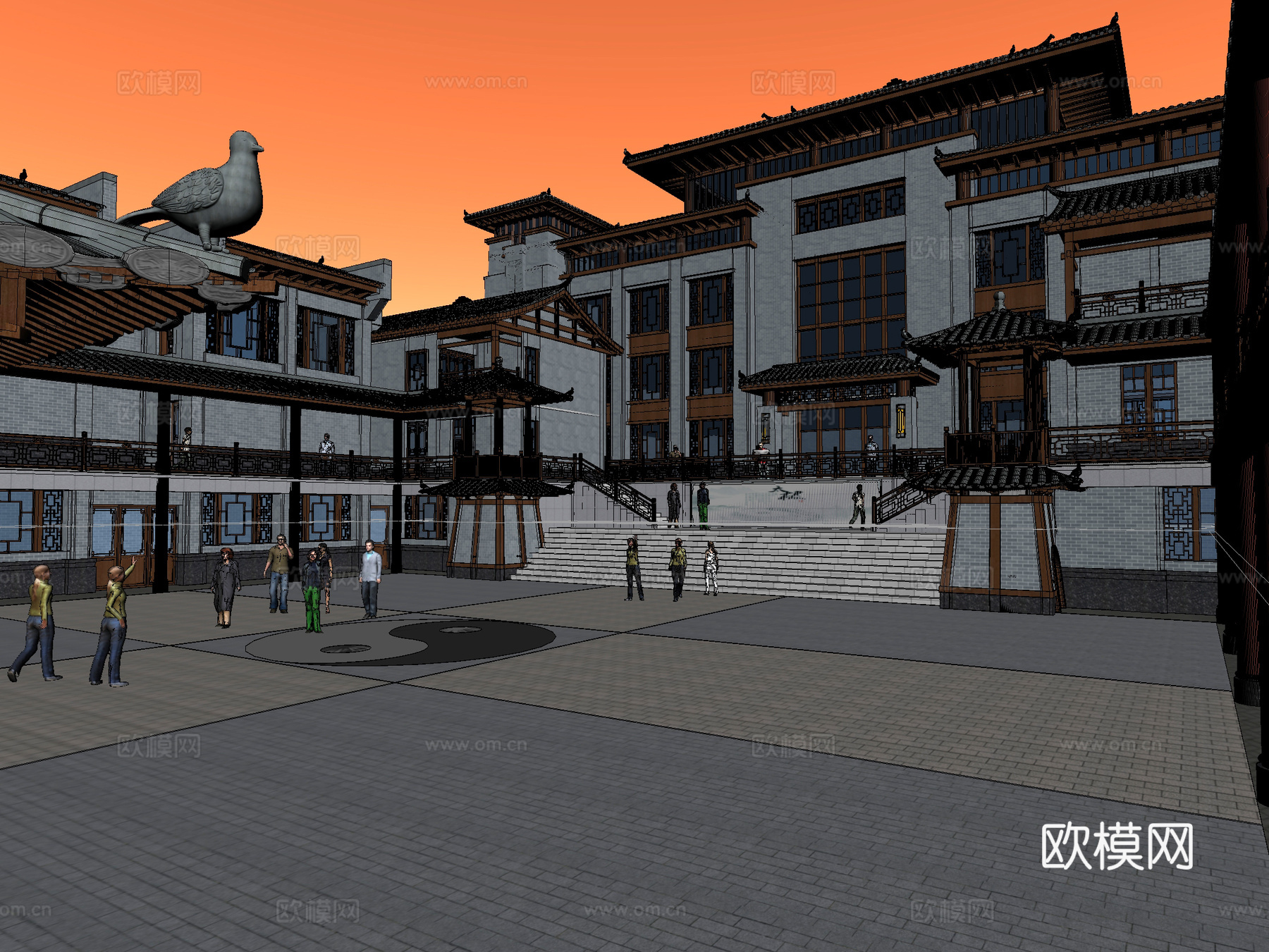 古建 寺庙 小镇 博物馆 商业街3d模型