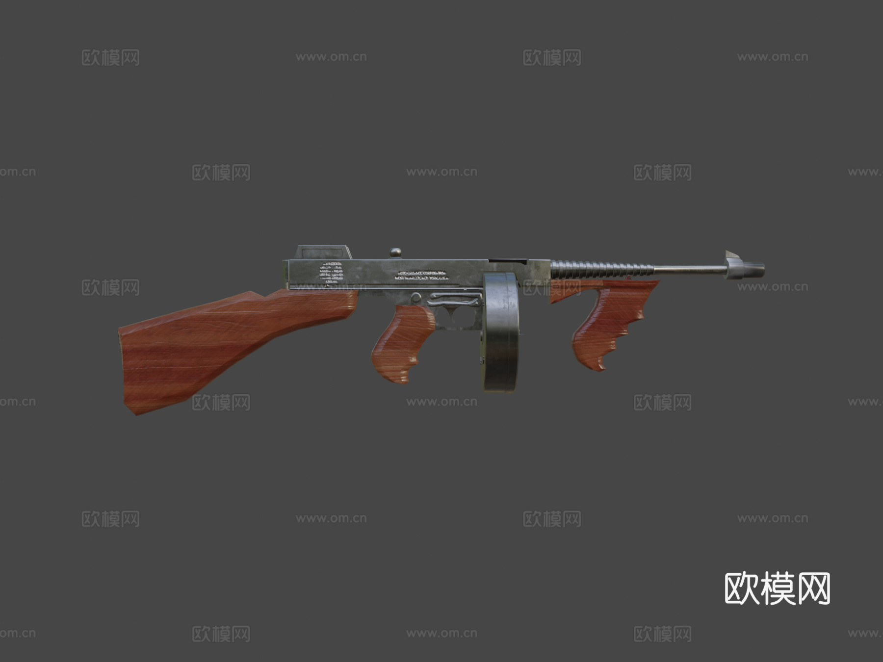 M1928A1汤姆逊(汤米枪)3d模型