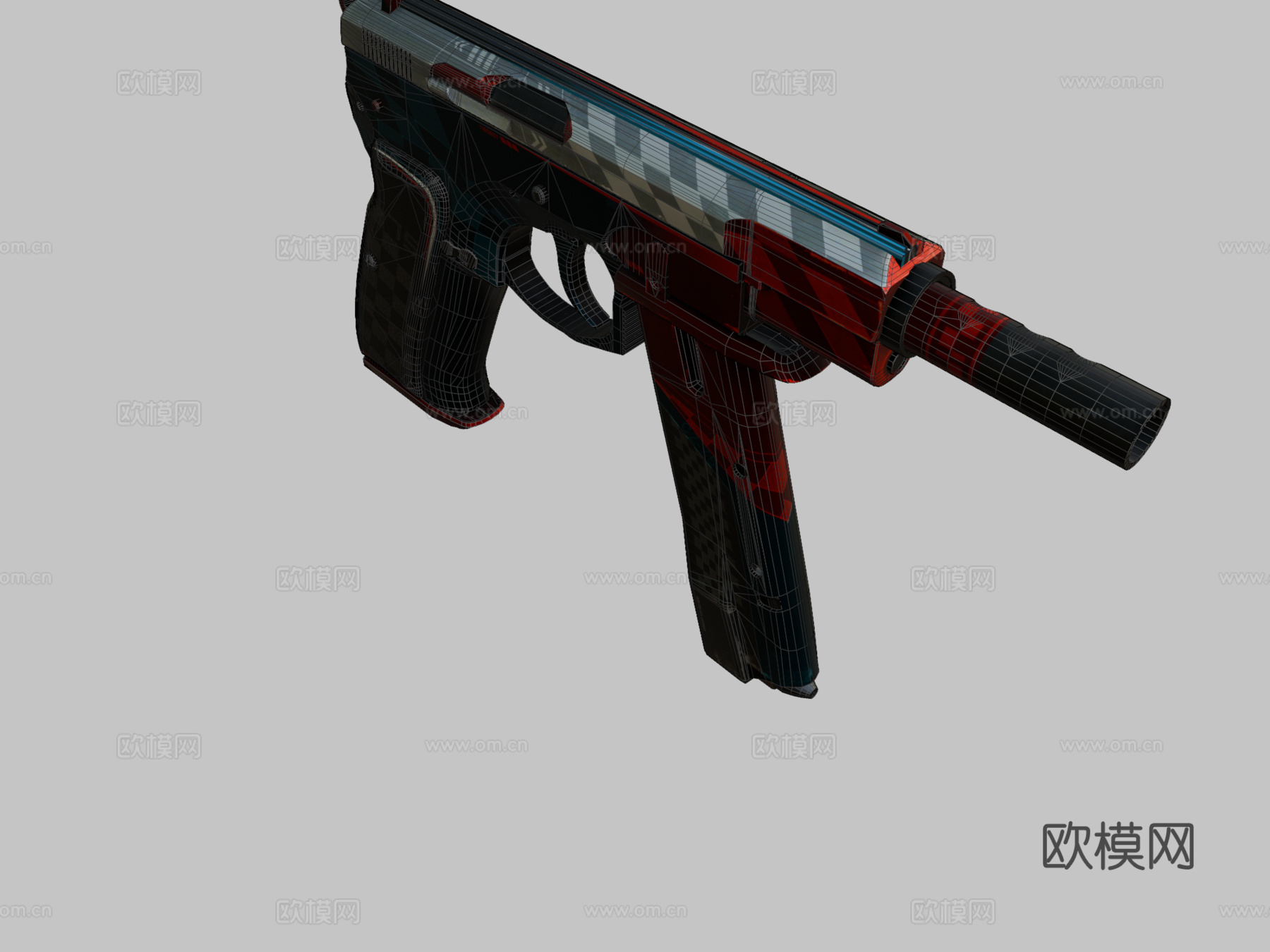 CZ75电路版3d模型