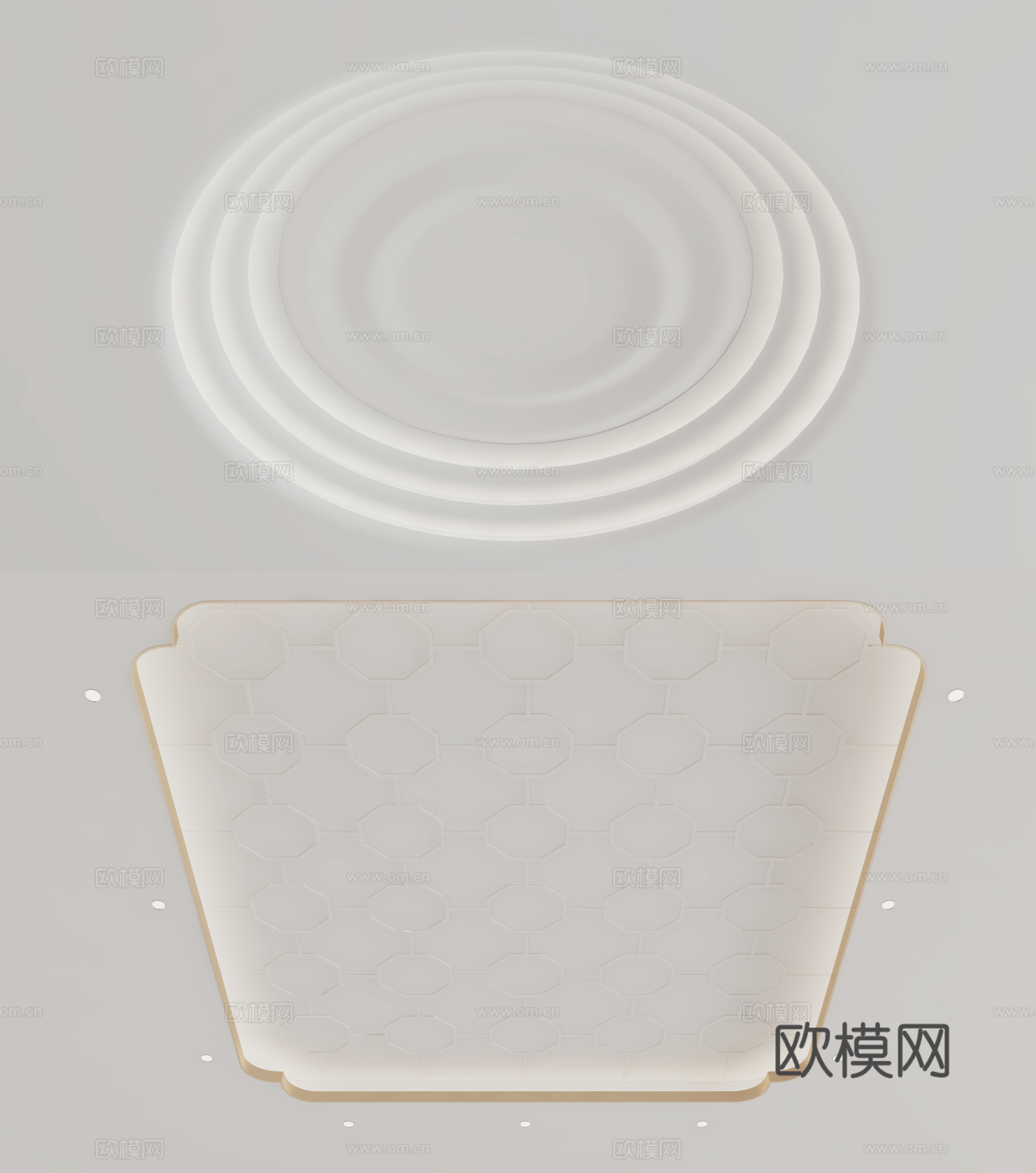 现代天花吊顶3d模型