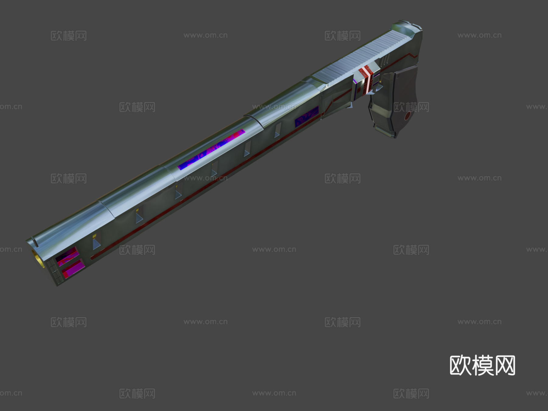 丑陋左轮怪枪3d模型