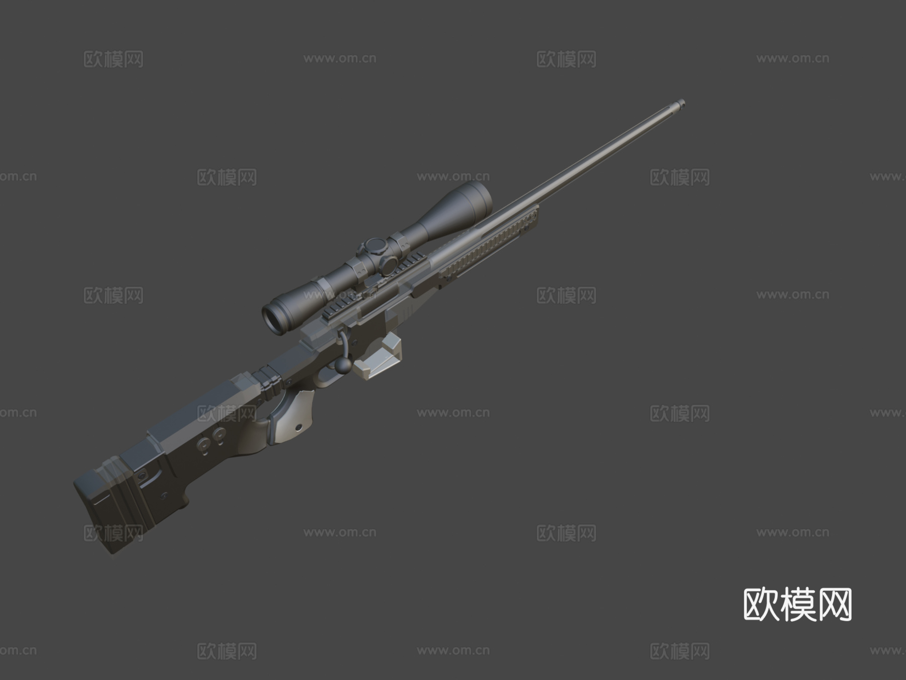 灌木大师L96A9 SOPMOD-13d模型