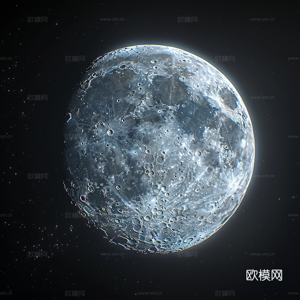 月球灯星球月亮陨石表表面