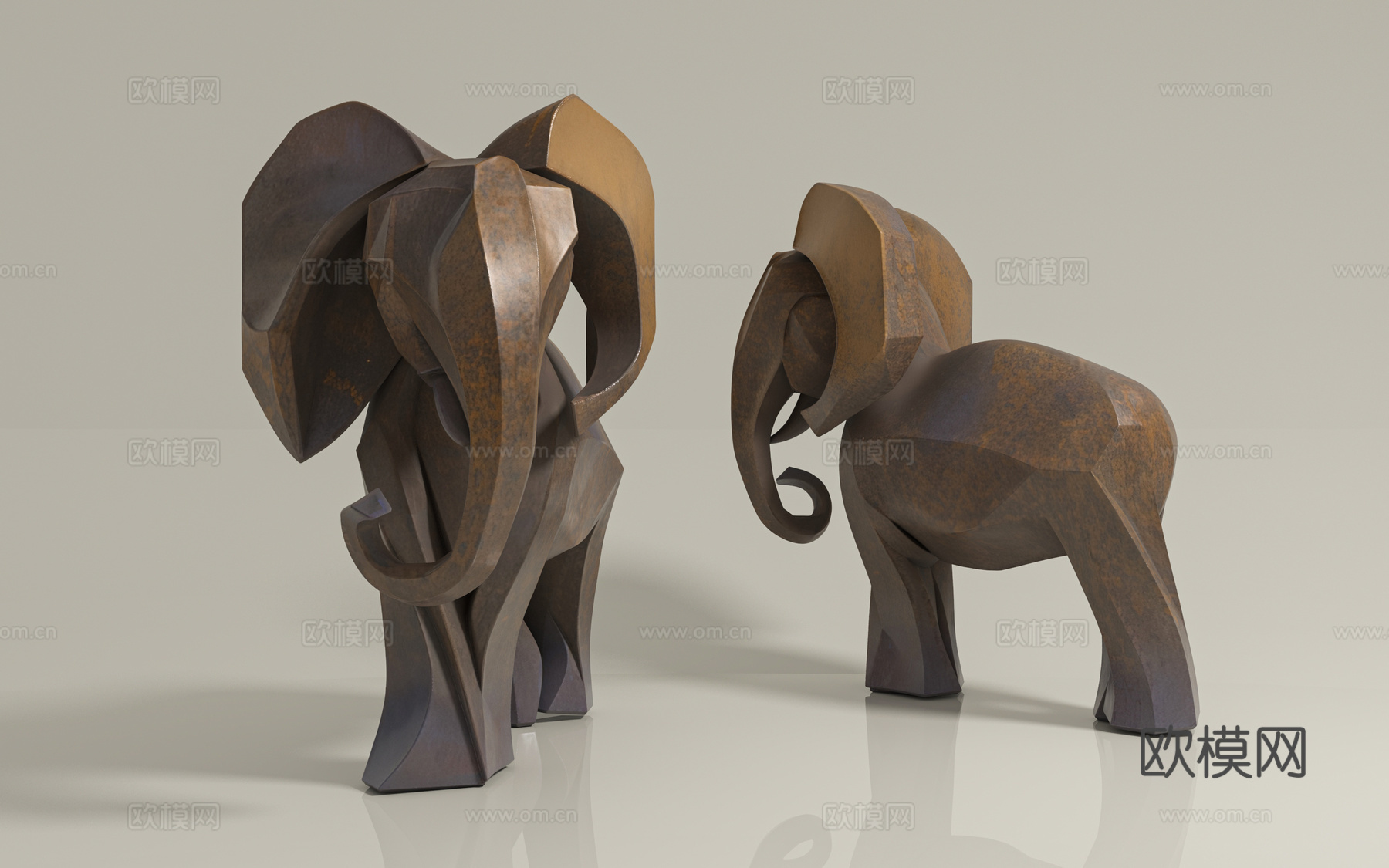 大象雕塑动物雕塑 金属雕塑 雕塑摆件 创意抽象 艺术摆件 文3d模型
