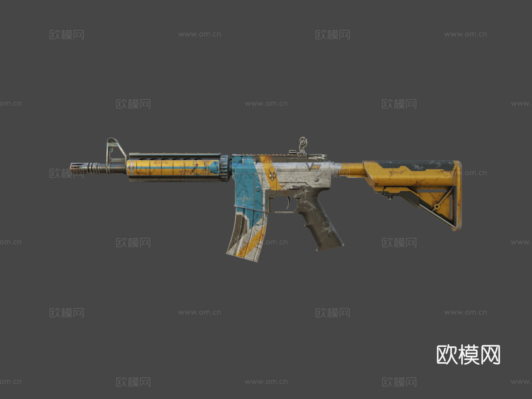 M4A4-建造者3d模型