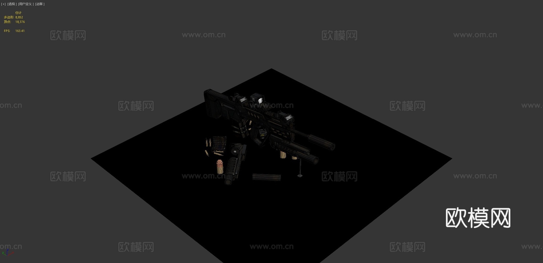 TAR 21突击步枪定制(游戏模型)3d模型