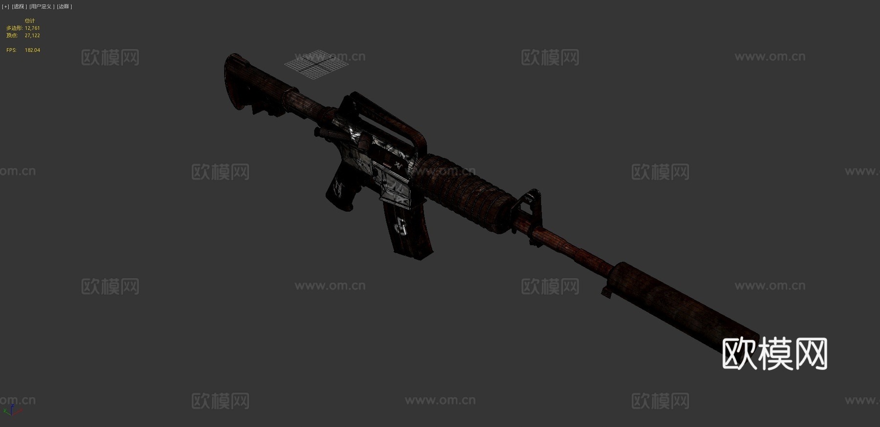 M4A1-S-寂静喷涂3d模型