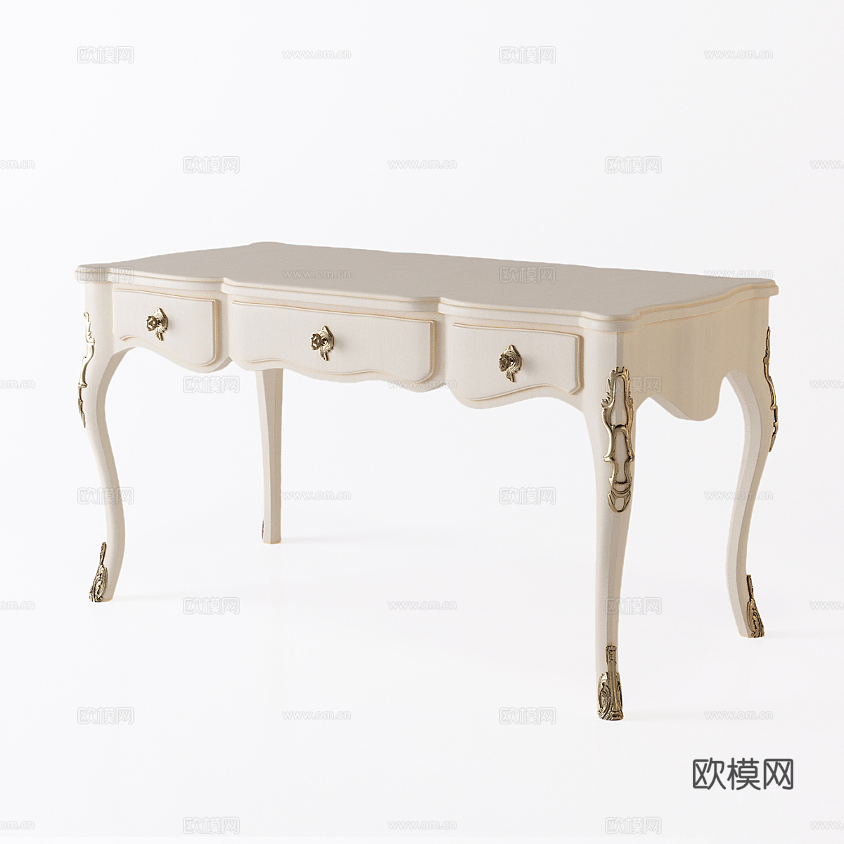 欧式法式书桌3d模型